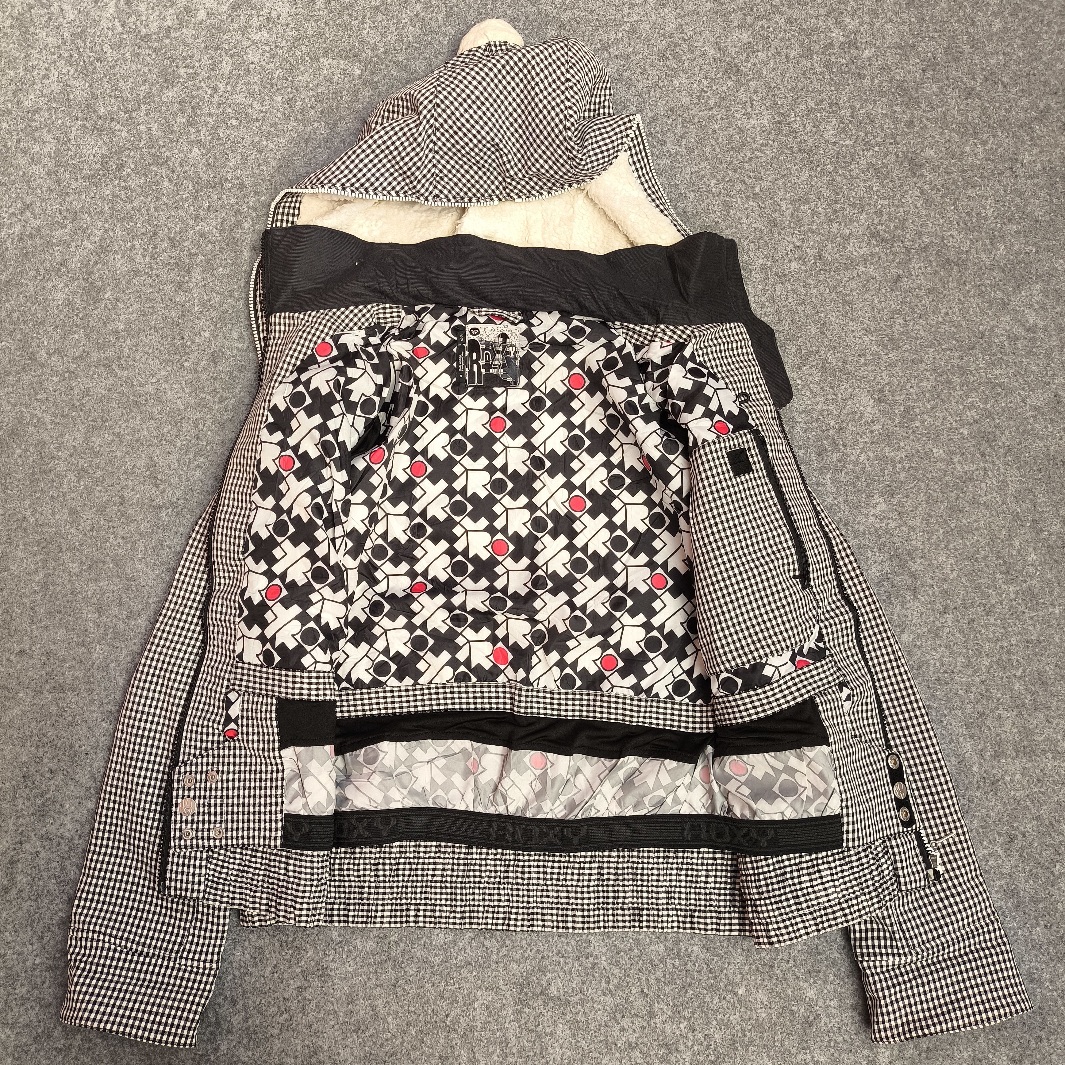 Billabong × Quiksilver Roxy surf ski snowboard checkerboard plaid jacket Size L / US 10 / IT 46 - 3 Thumbnail