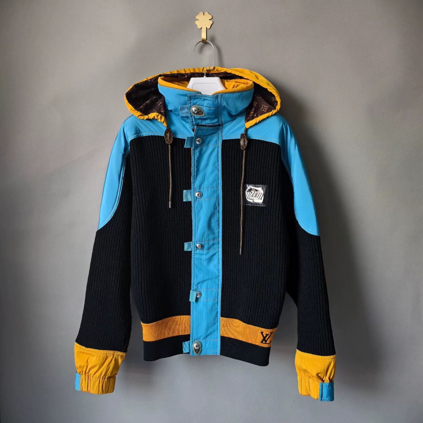 Louis Vuitton LV wool blend color block ski jacket women's black Size S / US 4 / IT 40 - 1 Thumbnail