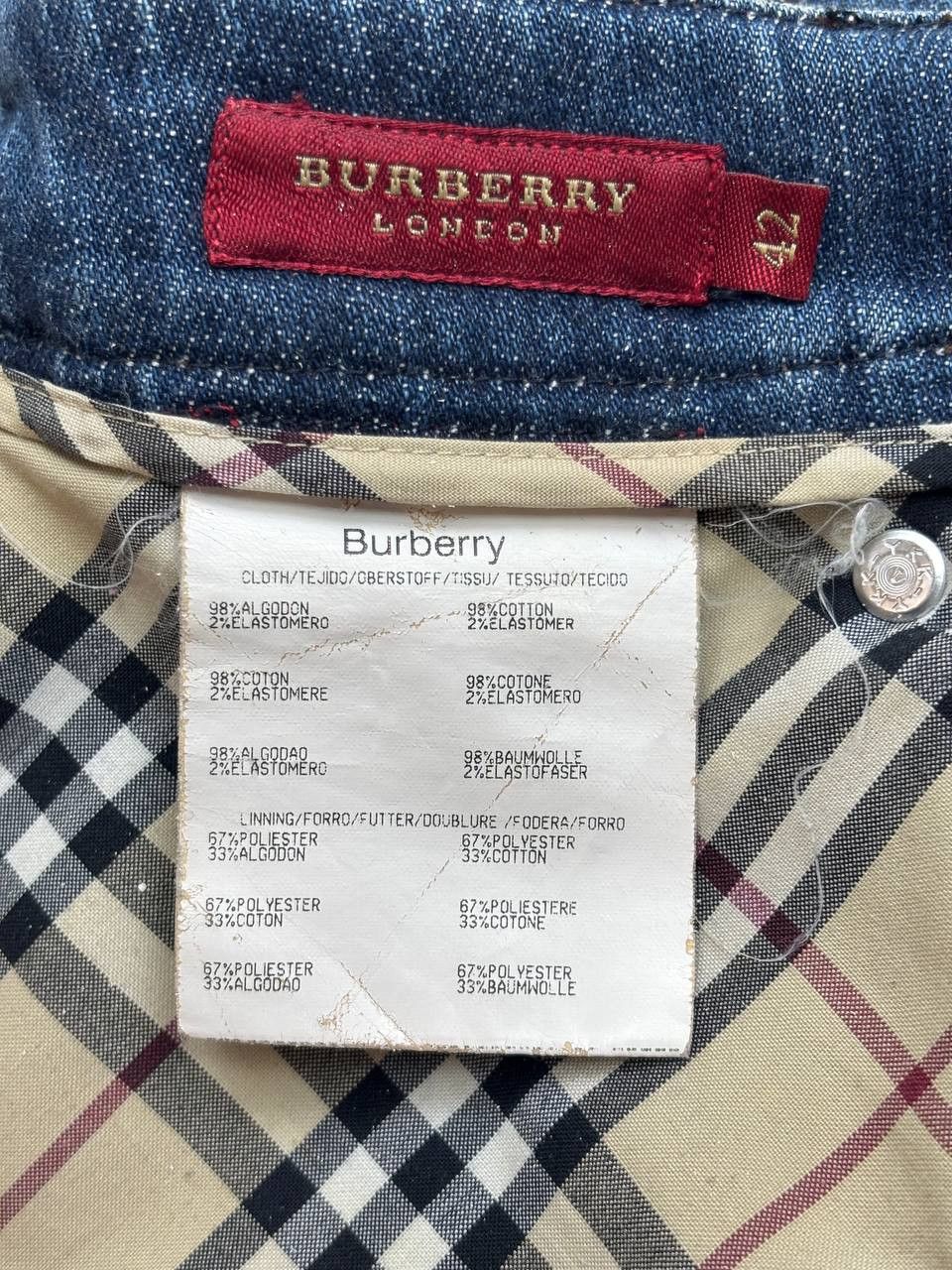 Burberry Burberry London Nova Check Denim Skirt - Size 42 (IT) Size 30" / US 8 / IT 44 - 10 Thumbnail