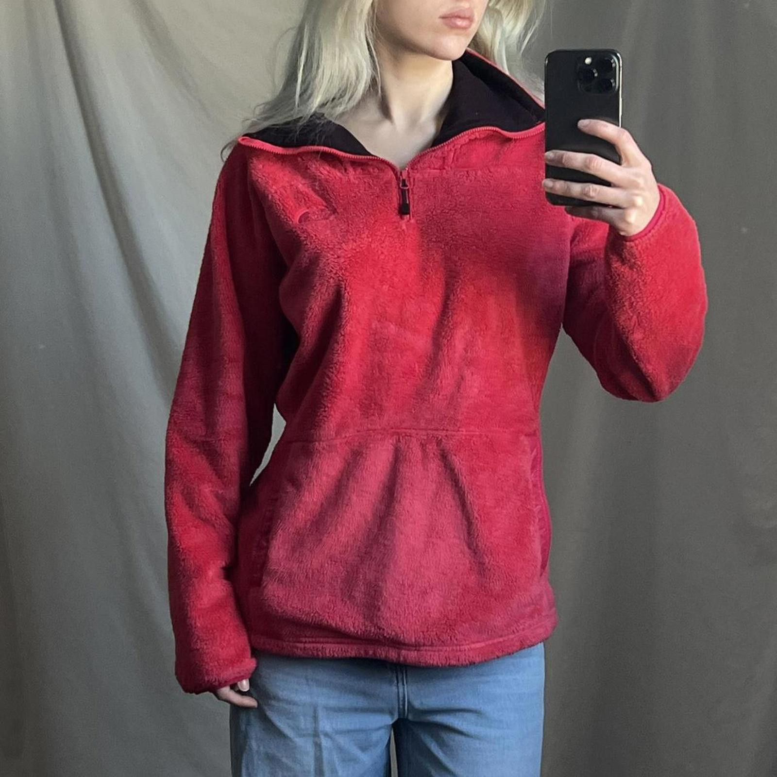 The North Face The North Face red fleece quarter zip Size L / US 10 / IT 46 - 2 Thumbnail
