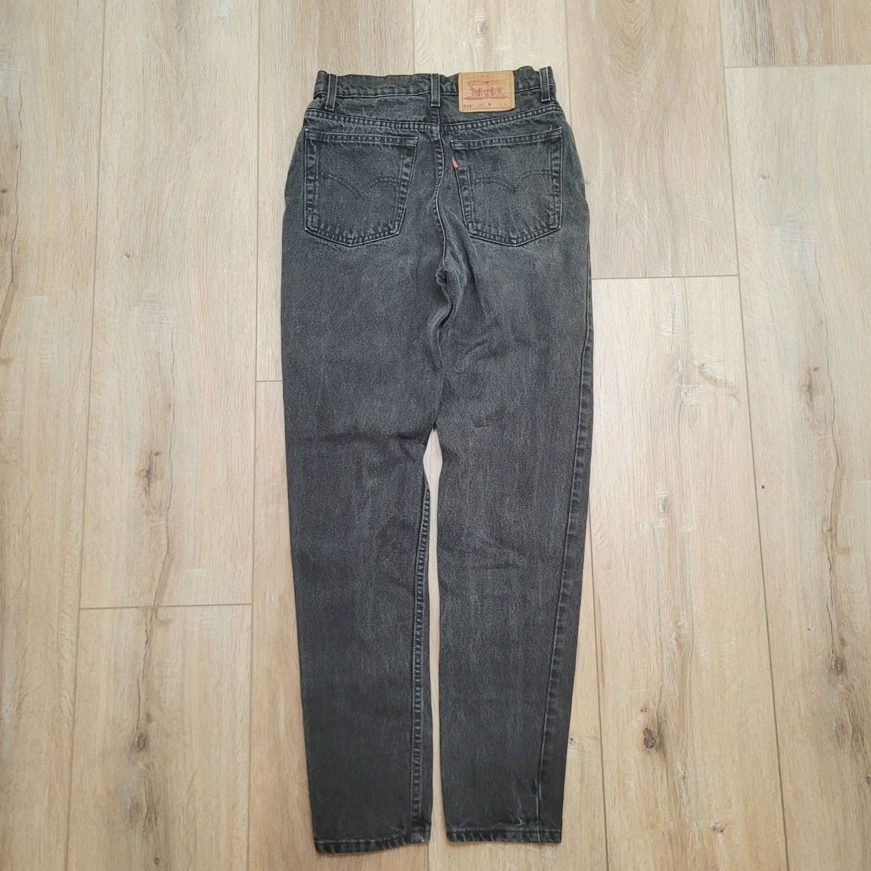 Levi's VINTAGE Levi's 512 Jeans 29 Waist High Rise Slim Fit Mom Jean Black Denim 90s Grunge Womens Size 29" - 3 Thumbnail