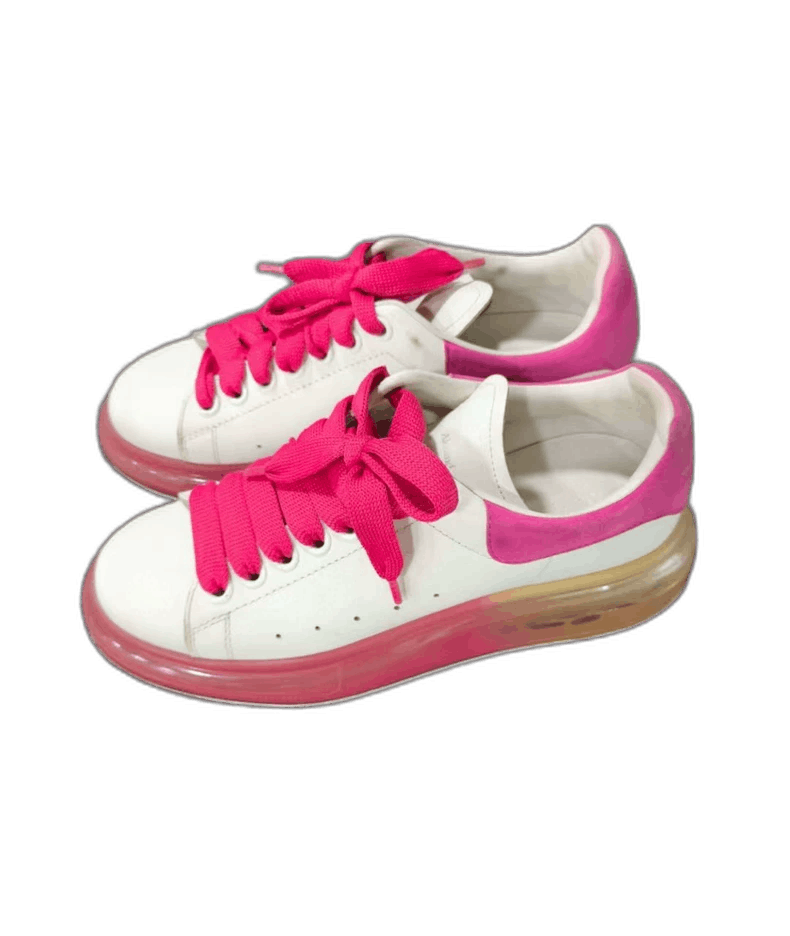 Alexander McQueen Alexander McQUEEN Pink White Sneakers Size US 7 / IT 37 - 1 Thumbnail