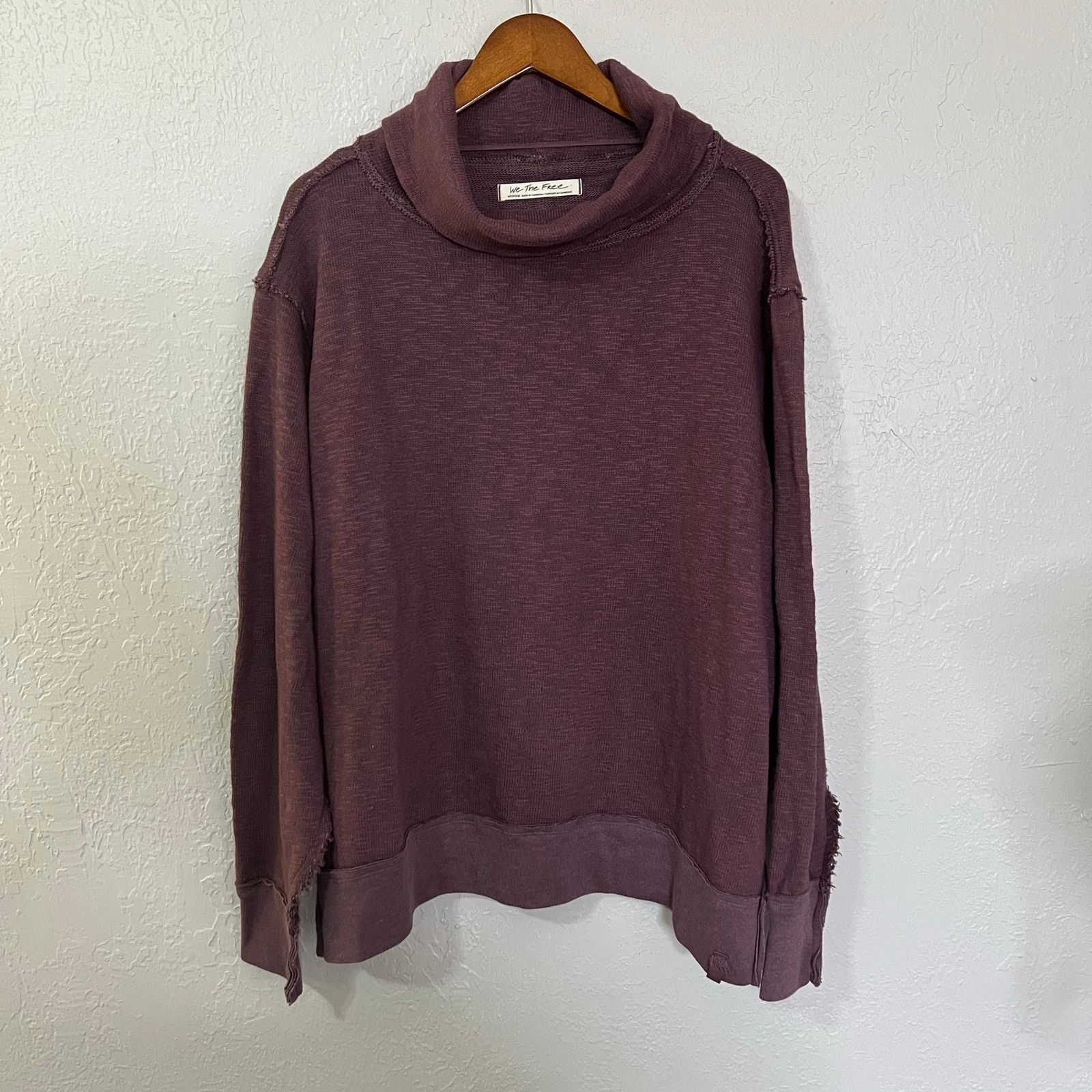 Vintage Free People We The Free Cowl Neck Purple Mauve Oversized M Size M / US 6-8 / IT 42-44 - 2 Thumbnail