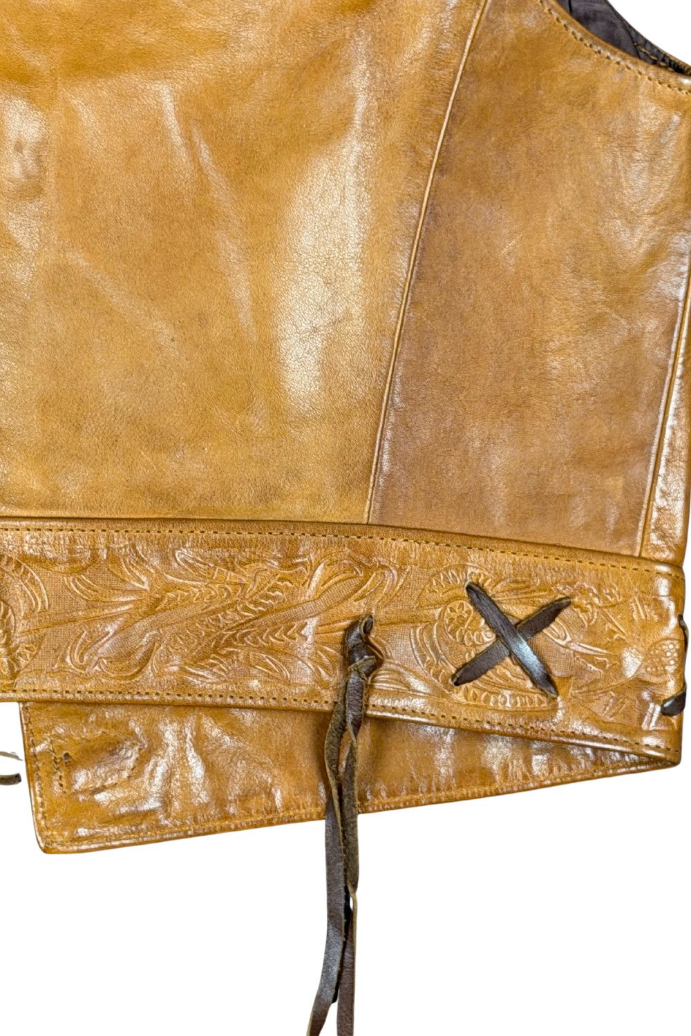 Polo Ralph Lauren Late 90s Ralph Lauren Embossed Western Leather Vest Size S / US 4 / IT 40 - 11 Thumbnail