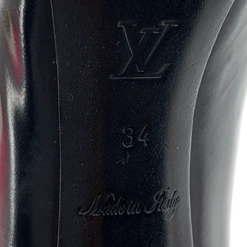 Louis Vuitton Louis Vuitton Black square-button fish-mouth stiletto pump Size US 12 / IT 42 - 7 Thumbnail