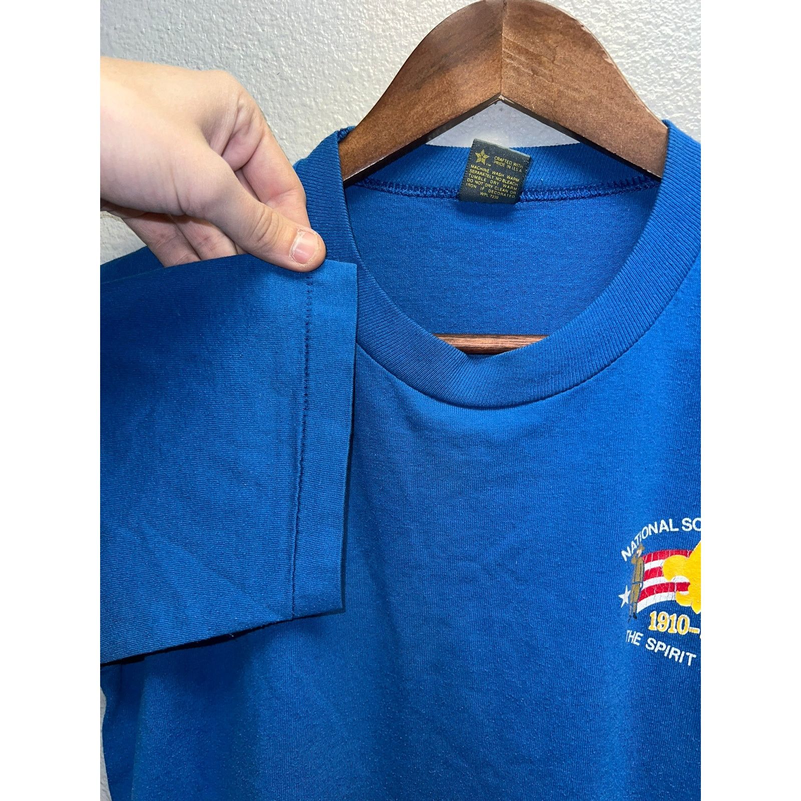 Jerzees Vintage National Scout Jamboree Shirt 1985 Blue Tee 80s M Size US M / EU 48-50 / 2 - 4 Thumbnail