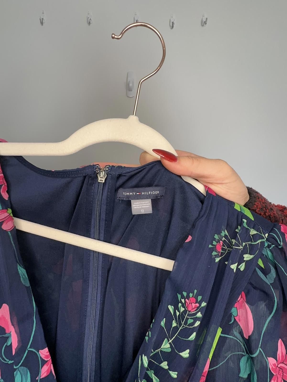 Tommy Hilfiger Tommy Hilfiger Floral and Navy Dress - Sz. 12 Size XL / US 12-14 / IT 48-50 - 4 Thumbnail