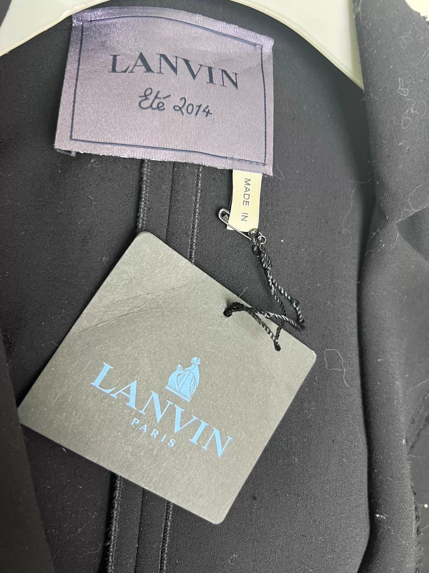 Lanvin LANVIN French Black Triacetate Relaxed Long Coat 34 Size XXS / US 00 / IT 34 - 4 Thumbnail