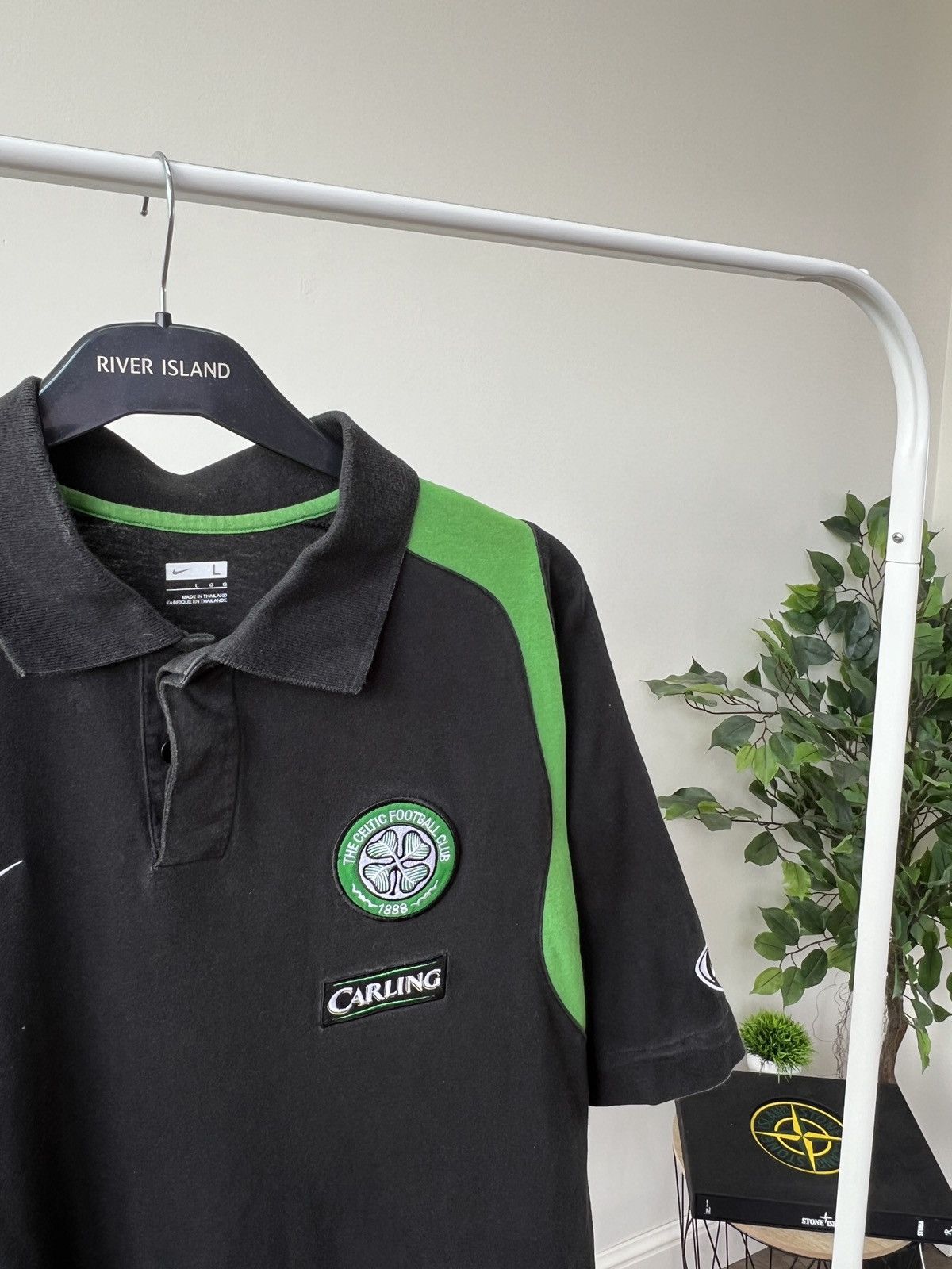 Nike Vintage CELTIC 2007 2008 POLO SHIRT BLACK NIKE Size US L / EU 52-54 / 3 - 6 Thumbnail
