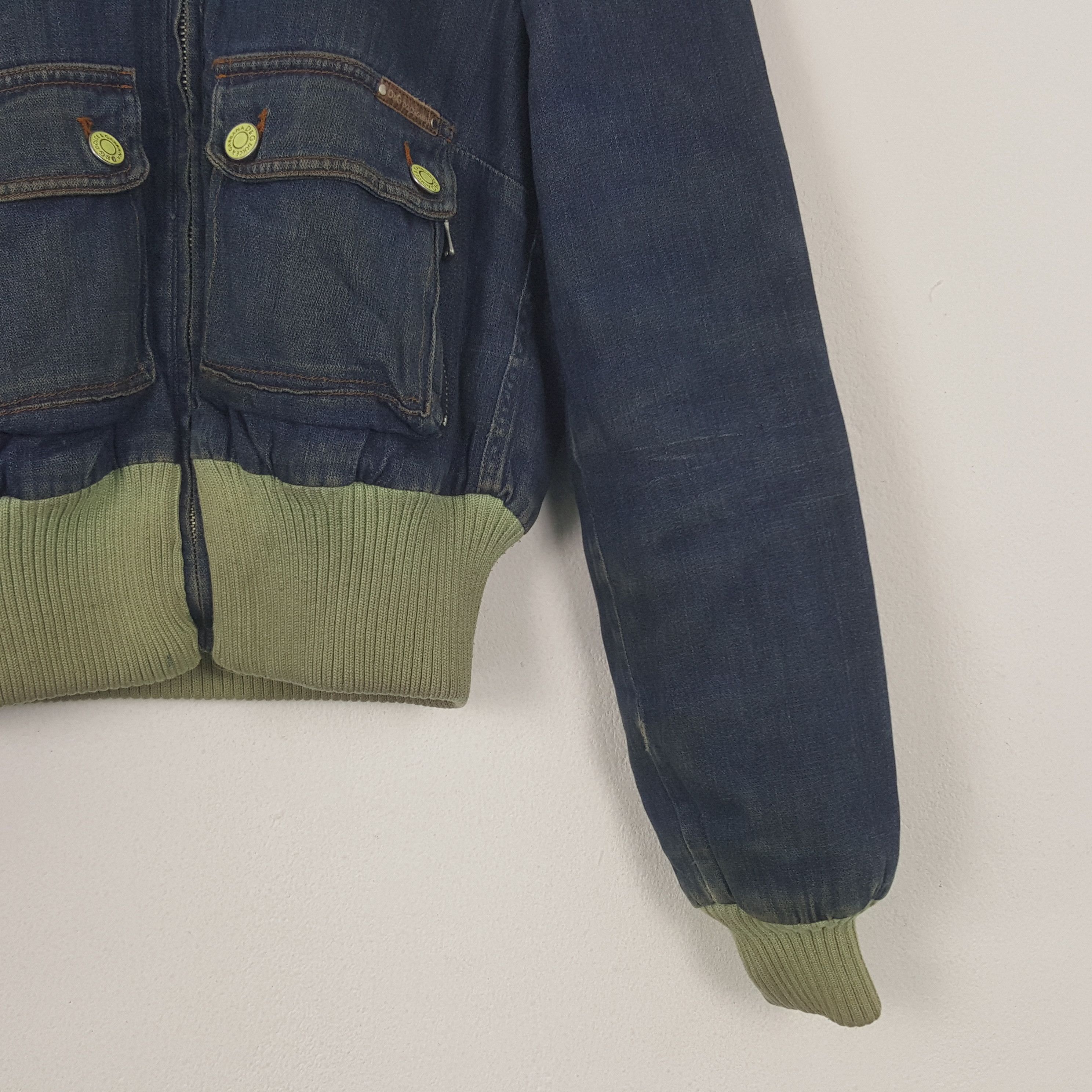 Dolce & Gabbana Vintage Dolce & Gabbana Denim Zipper Turtleneck Jacket Size S / US 4 / IT 40 - 2 Thumbnail