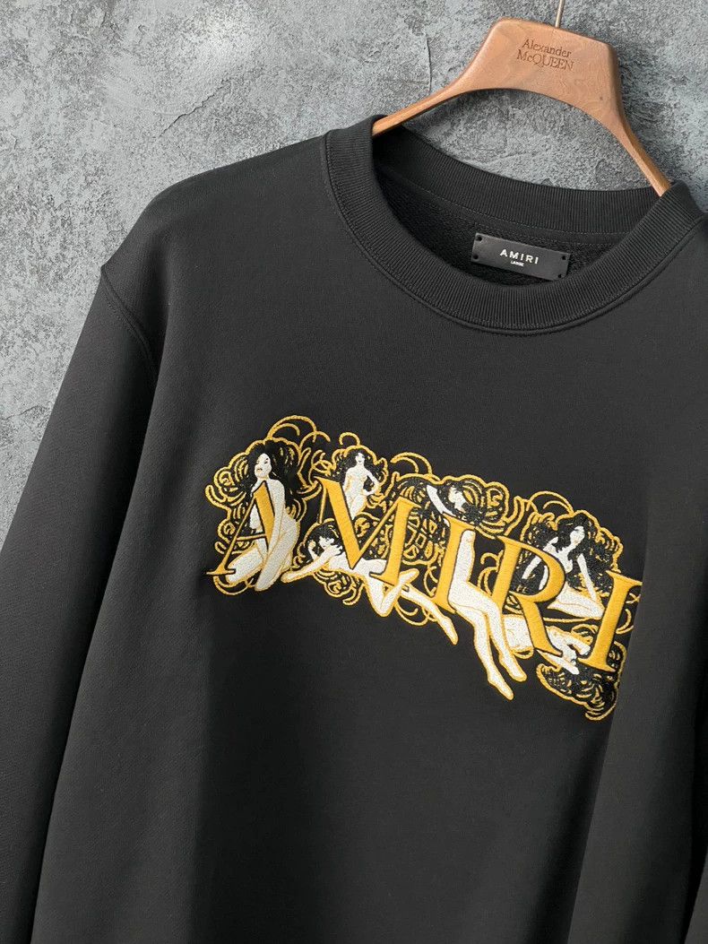 Amiri Amiri Letter Embroidered Cotton Sweatshirt Size US L / EU 52-54 / 3 - 4 Thumbnail