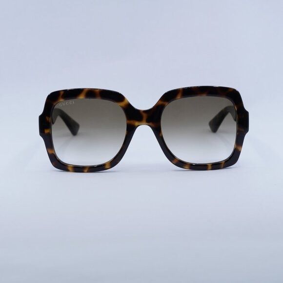 Gucci Gucci GG1337S 003 Sunglasses Dark Havana Square Frame Size ONE SIZE - 2 Thumbnail