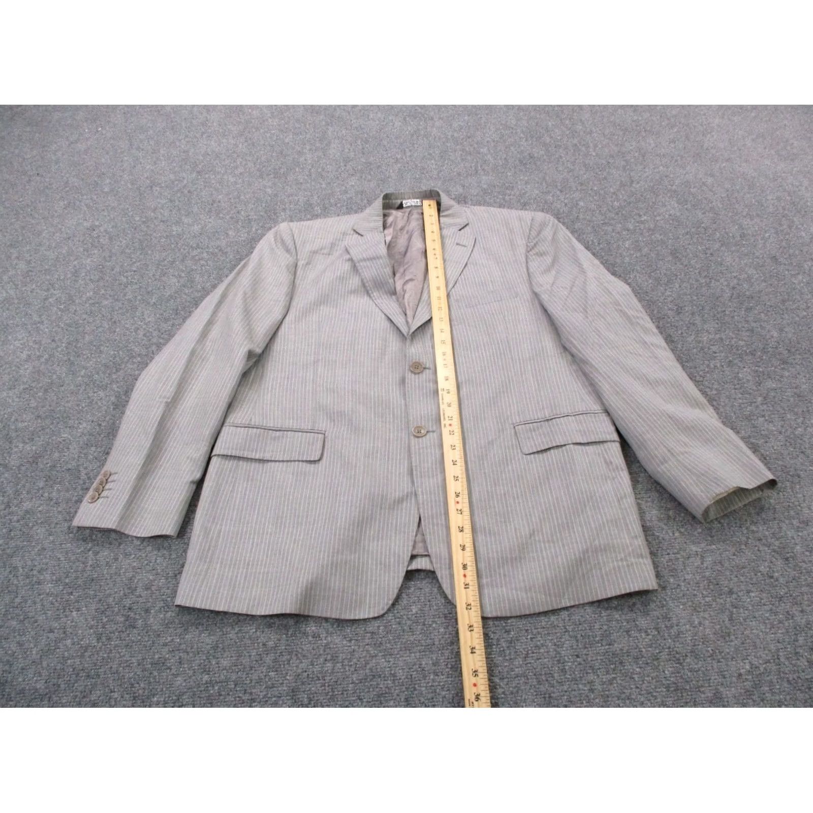 Ermenegildo Zegna Ermenegildo Zegna Blazer jacket Mens 42R Gray Wool Silk Two-Button Business Size 42R - 3 Thumbnail
