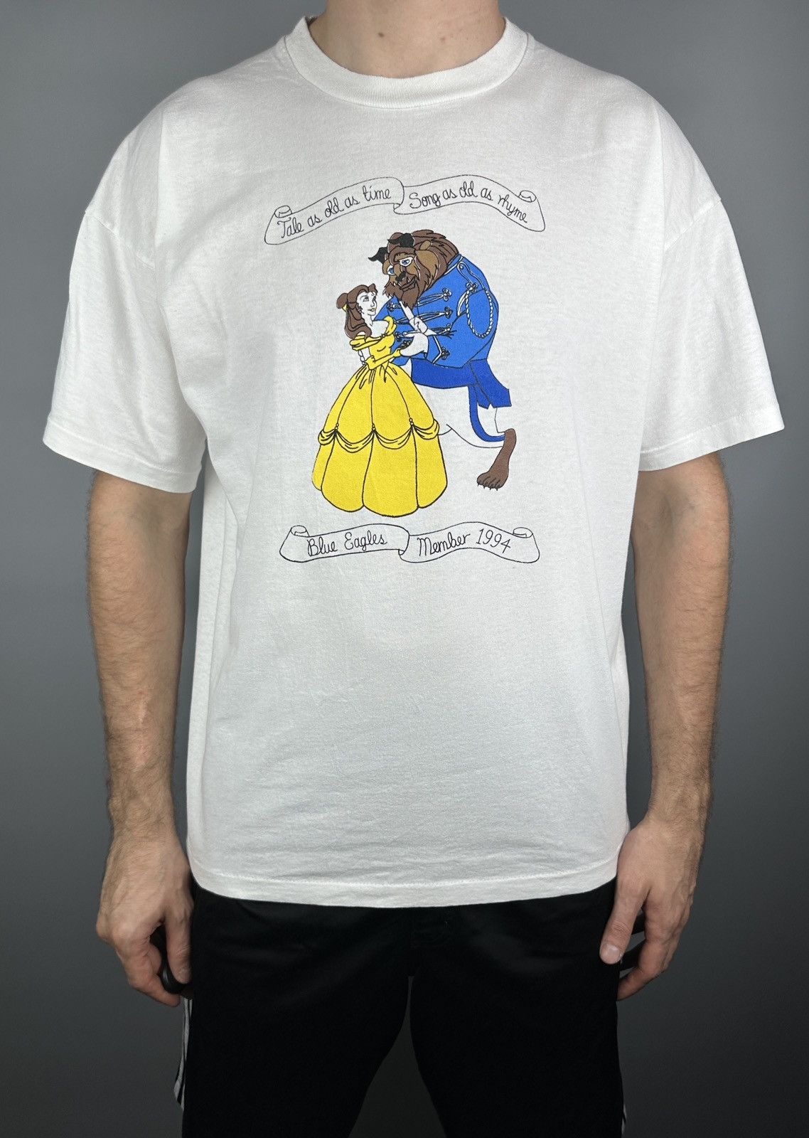 Vintage 90s Vintage Beauty And The Beast Disney Cartoon T Shirt Size US XL / EU 56 / 4 - 2 Thumbnail