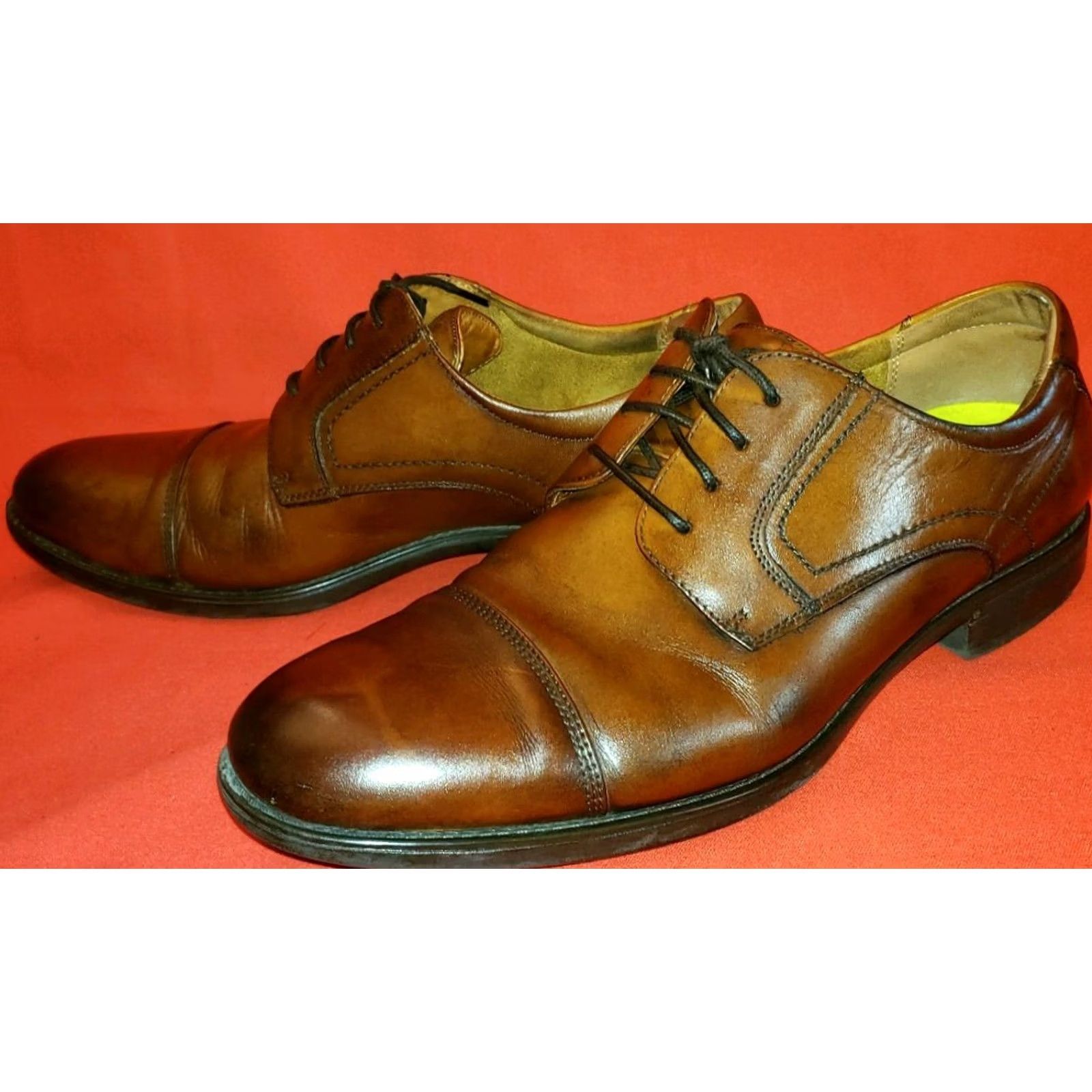 Florsheim Florsheim Comfortech Men's Oxford Shoes Size 11D Brown Cap Toe Ortholite Insoles Dress Shoes Size ONE SIZE - 4 Thumbnail