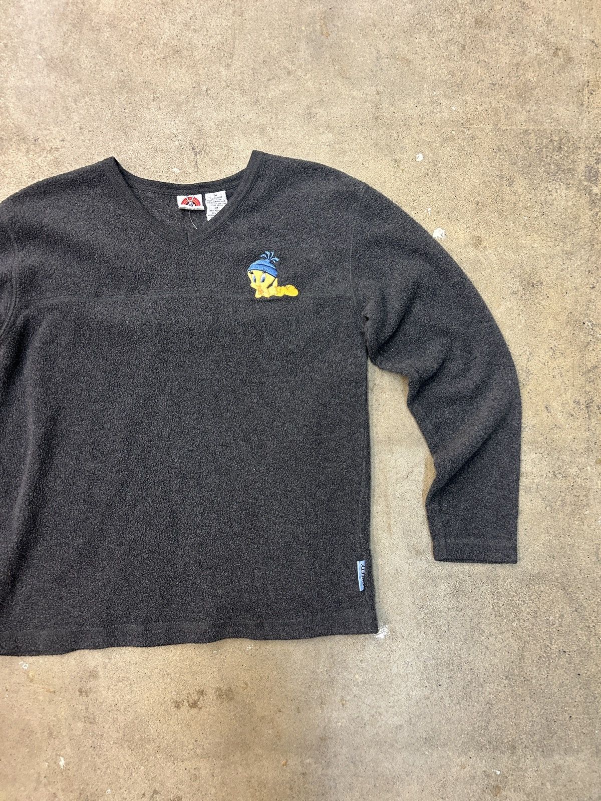 Vintage × Warner Bros 90s Vintage Looney Tunes Tweety Bird Fleece Medium Size US M / EU 48-50 / 2 - 2 Thumbnail
