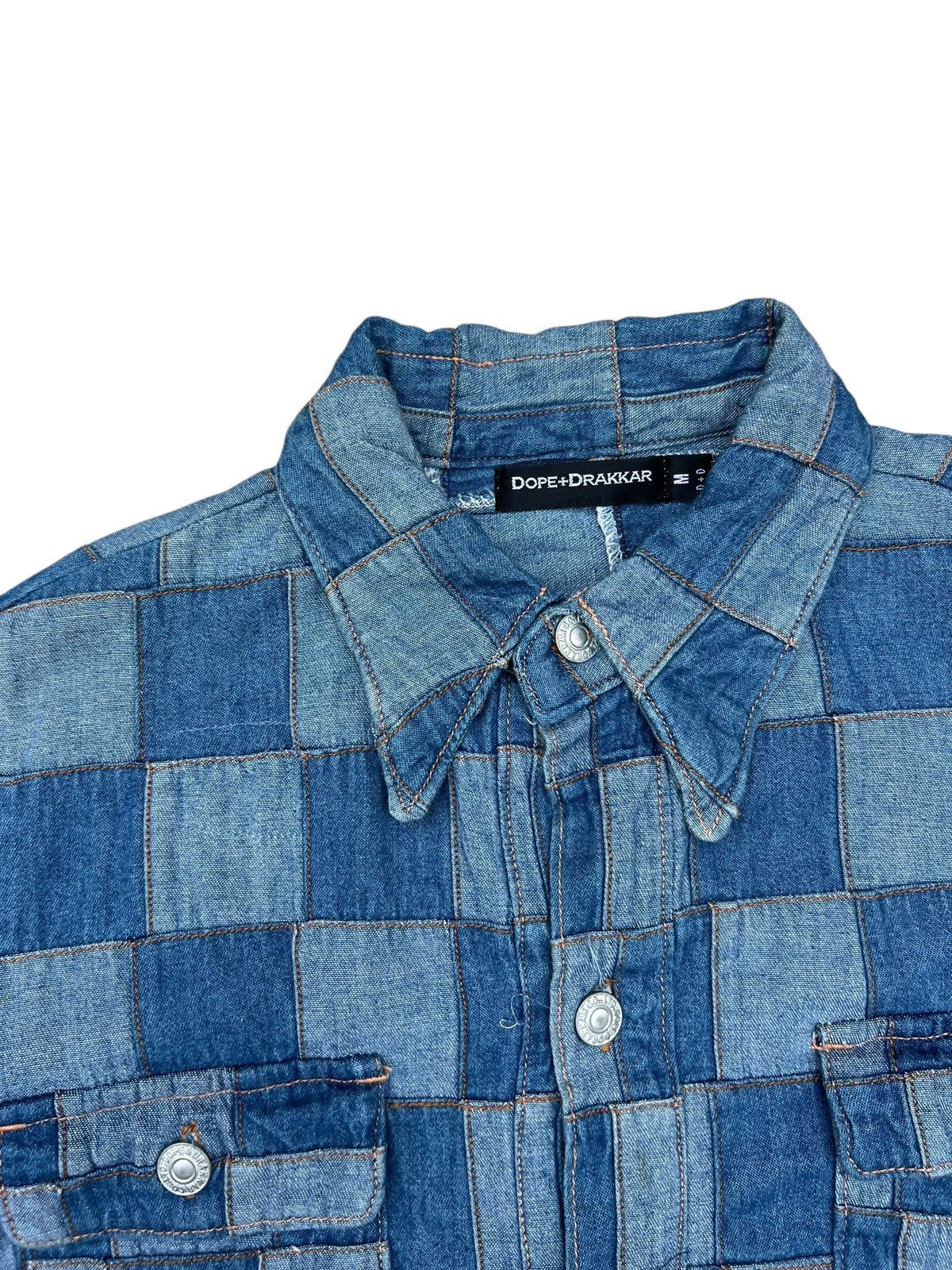 14th Addiction Dope + Drakkar Japan Patchwork Denim Heavy Shirt Size US M / EU 48-50 / 2 - 4 Thumbnail
