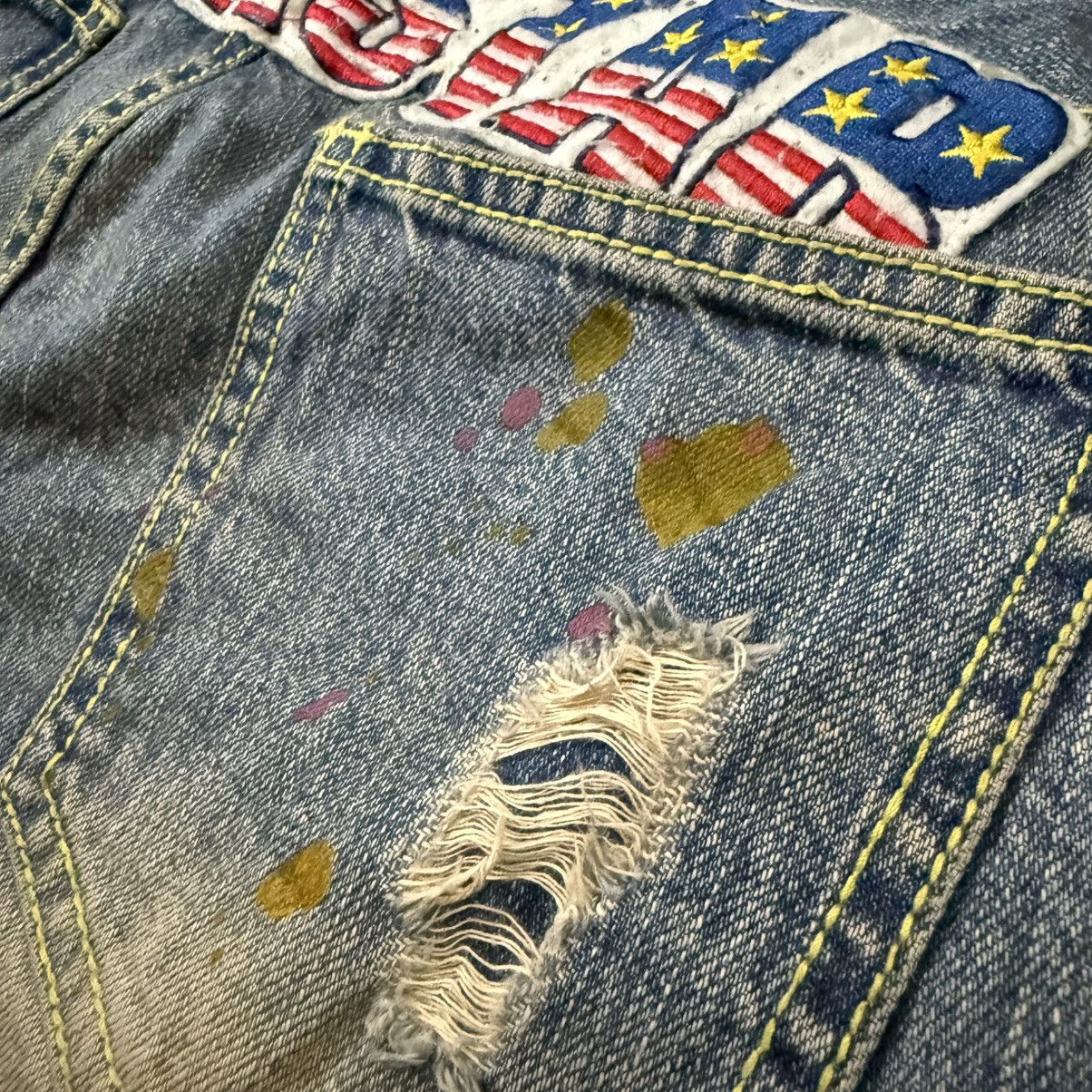Hysteric Glamour 🔥🇯🇵 Vintage Avant Garde BackStar Paint Patch Denim Size US 33 - 8 Thumbnail