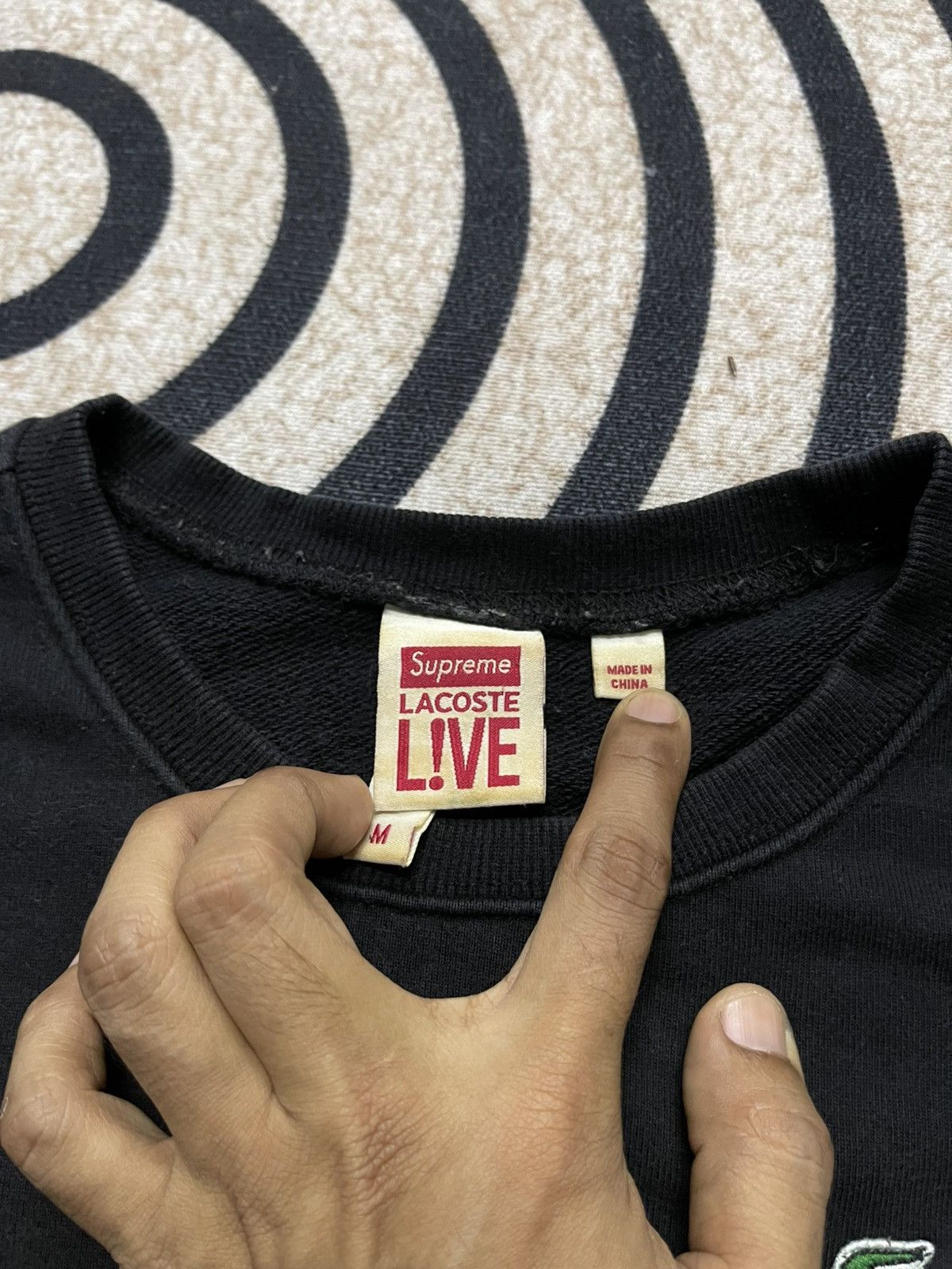Lacoste × Supreme SUPREME X LACOSTE SWEATSHIRT EMBROIDERED LOGO DISCOLOURED Size US M / EU 48-50 / 2 - 8 Thumbnail