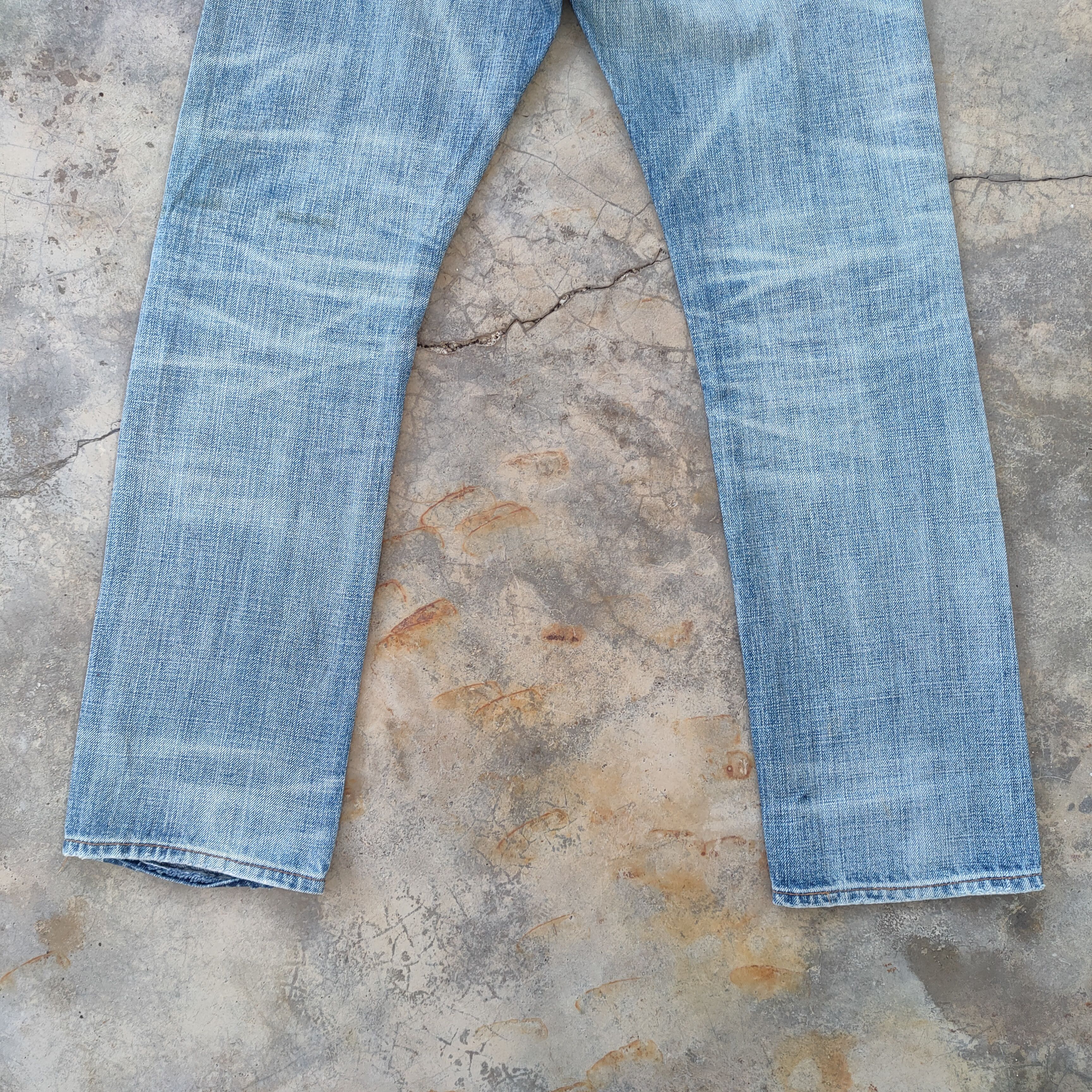 Japanese Brand # JAPANESE VINTAGE SELVEGE STRAIGHT FADED RIPPED JEANS PANTS Size US 34 / EU 50 - 10 Thumbnail