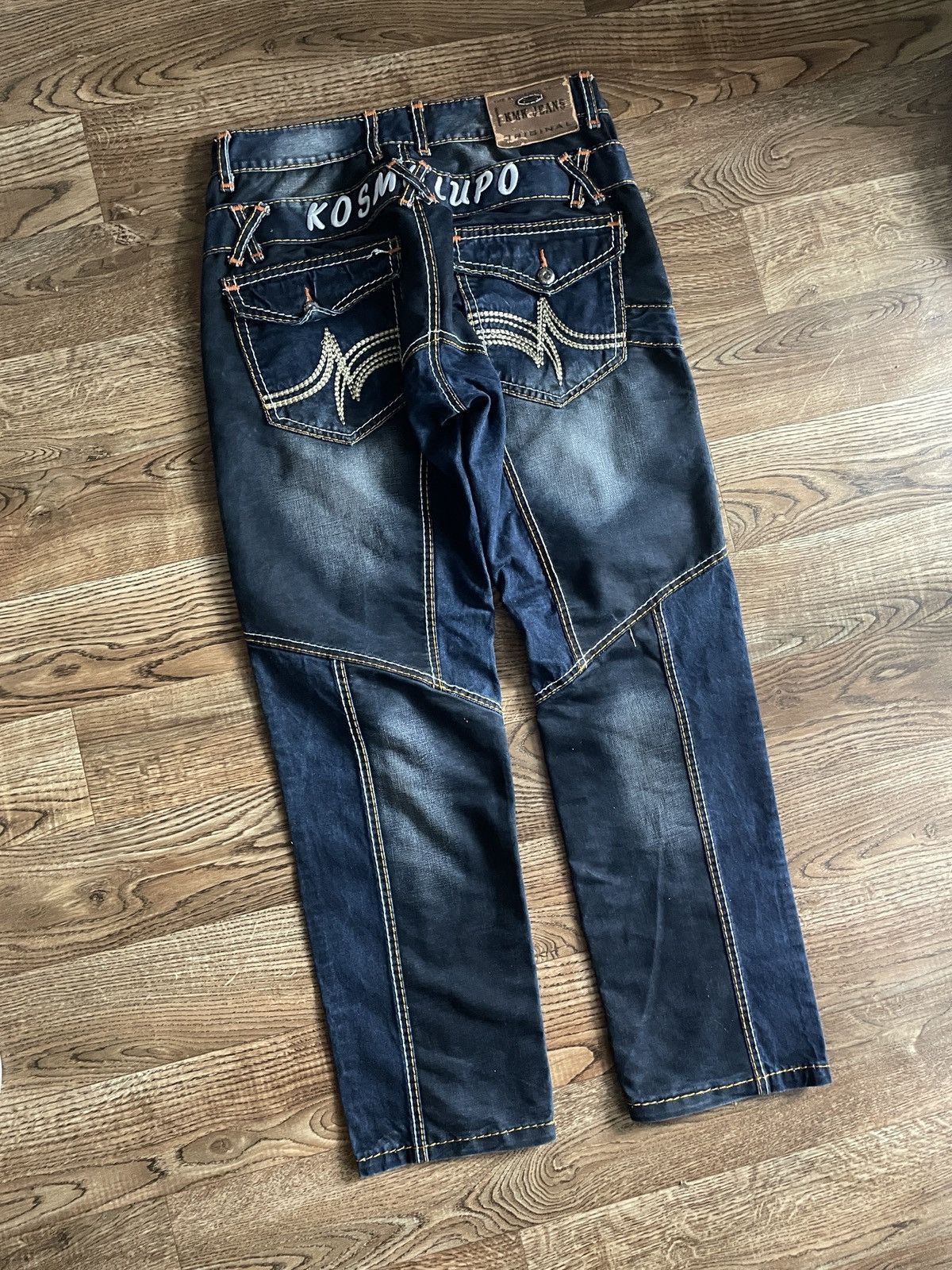 Vintage Archive Kosmo Lupo Jeans distressed y2k Denim pants Size US 37 - 9 Thumbnail