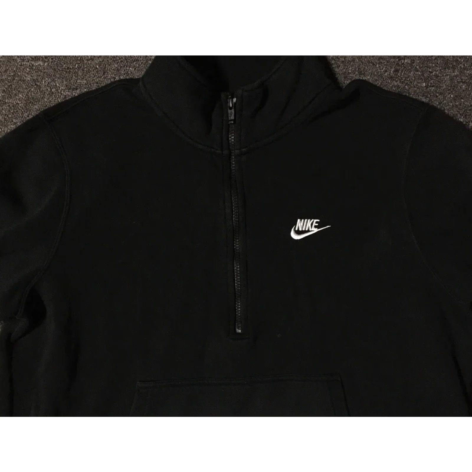 Nike VINTAGE Nike Swoosh Faded 1/2 Zip Sweatshirt XL Black Men Hoodie 90s Grunge Hip Hop Rap Nike Sportswear Size US XL / EU 56 / 4 - 4 Thumbnail