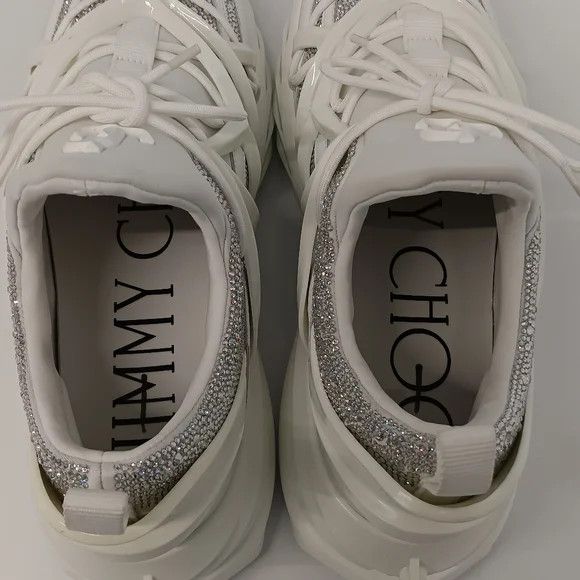 Jimmy Choo Jimmy Choo Cosmos Crystal Embellished Lo Top Sneakers-EU43 Size US 10 / EU 43 - 12 Thumbnail