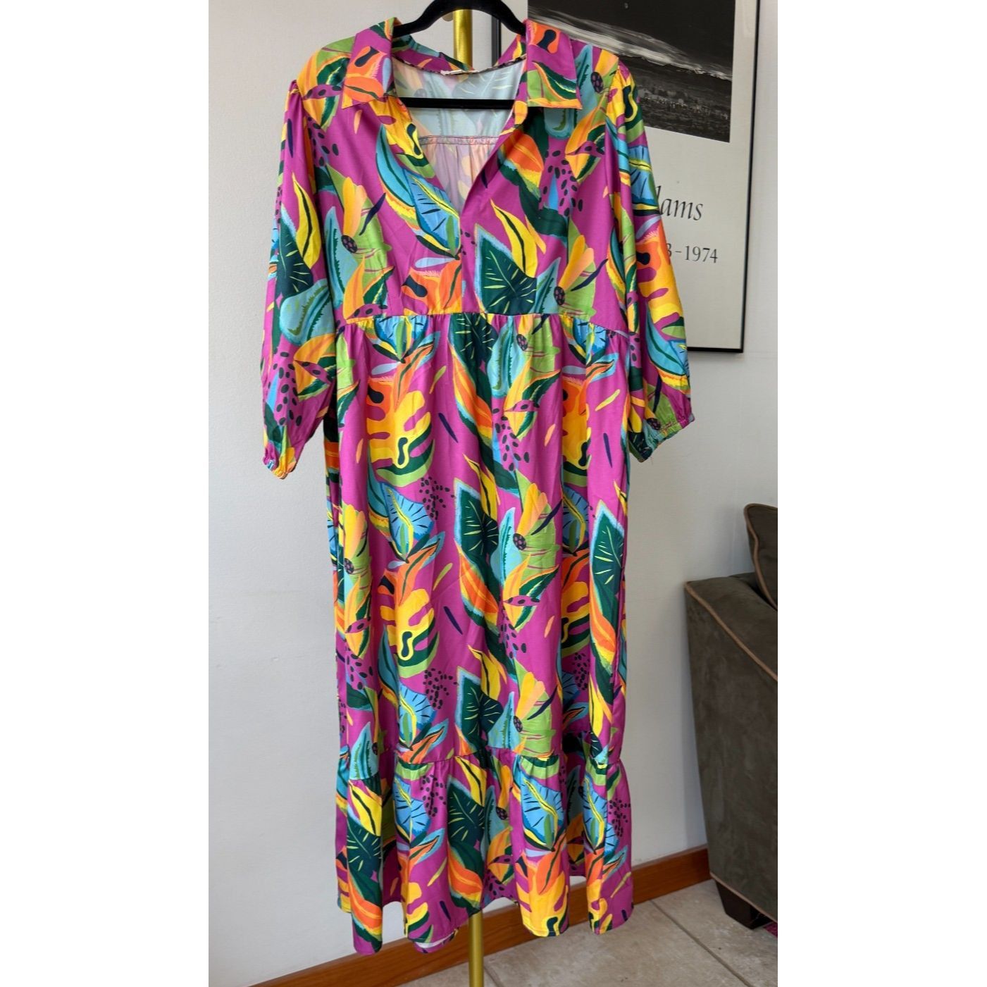 Other Umgee Floral Dress Women Large Boho Midi Women's large 1039 Size L / US 10 / IT 46 - 1 Thumbnail