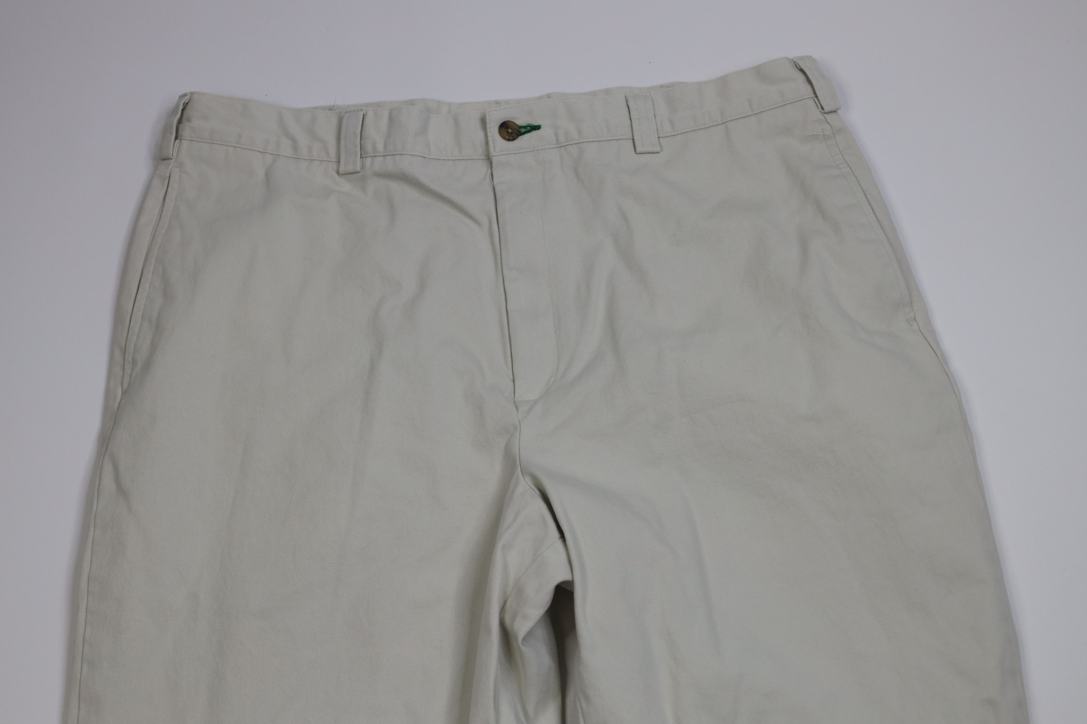 Tommy Hilfiger Vintage 90s Tommy Hilfiger Wide Leg Chino Pants Stone Cotton Size US 38 / EU 54 - 2 Thumbnail