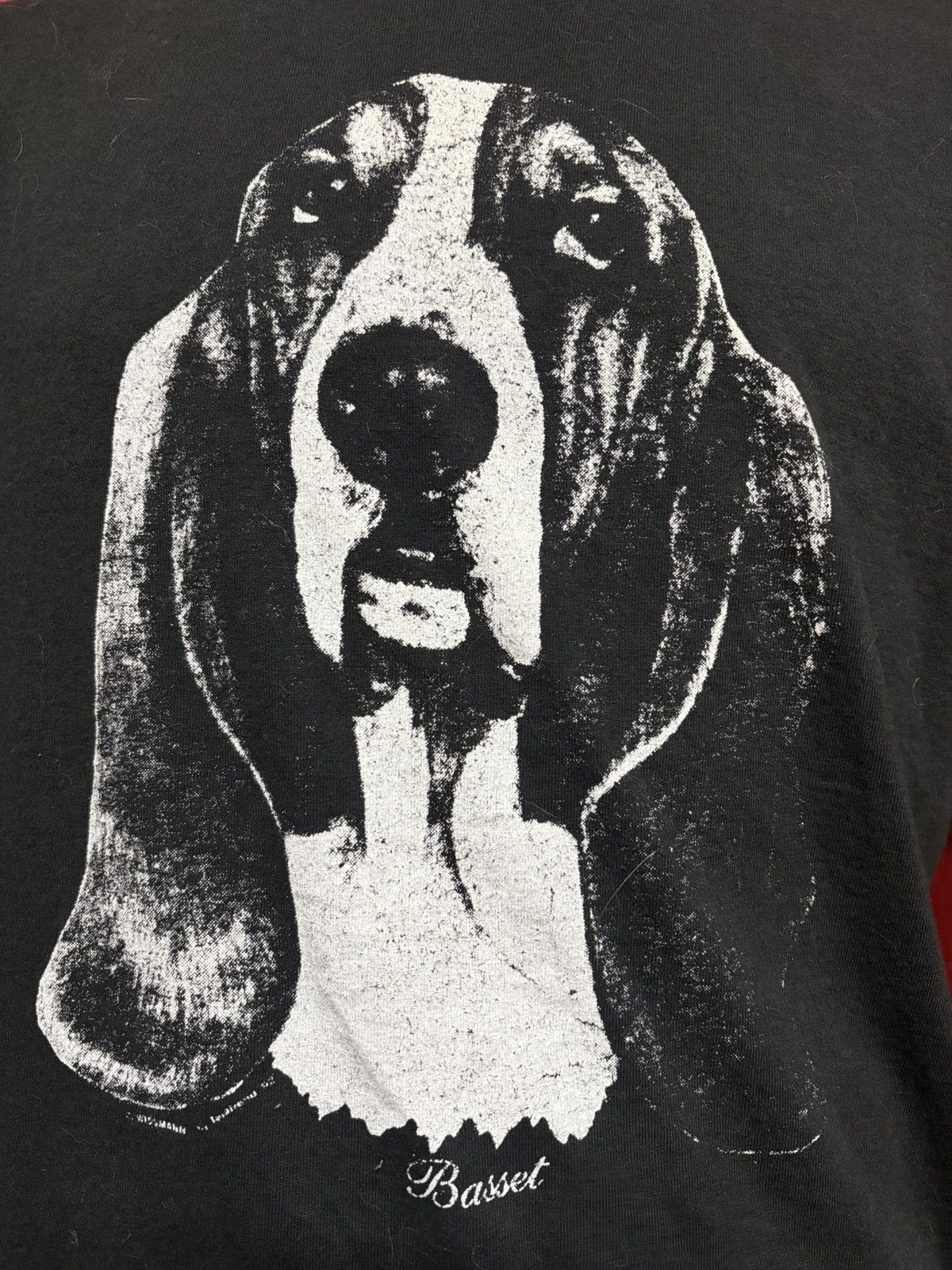 Vintage Vintage Basset Hound Dog Tshirt 90’s B & W Dog Lover Tee Size US XL / EU 56 / 4 - 2 Thumbnail