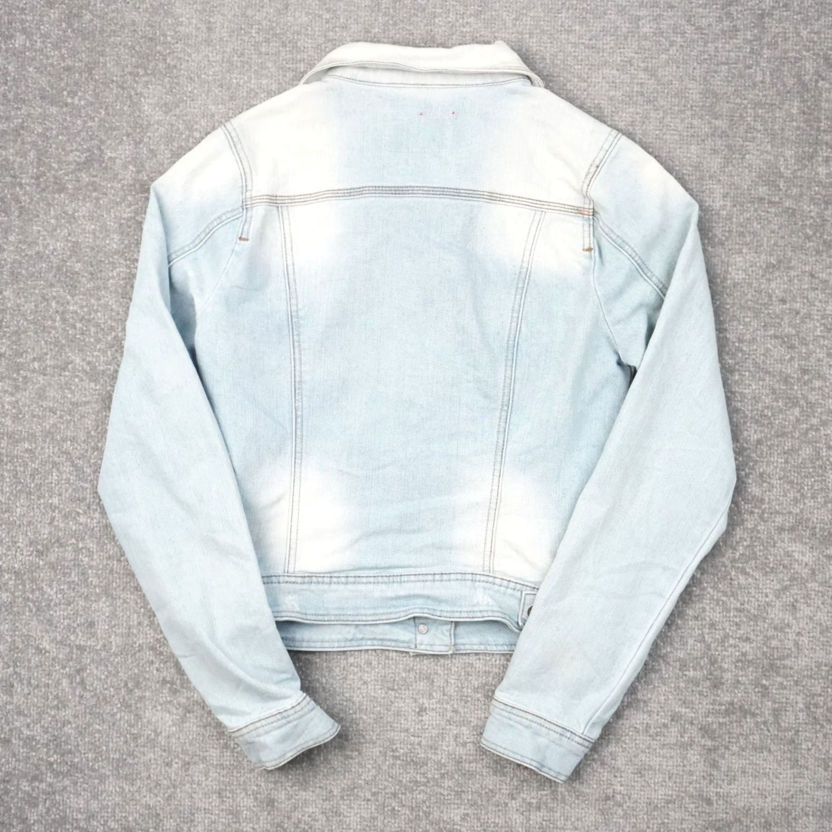 Doublet YMI Denim Jacket Blue Light Wash Womens M Jacket Pocket Lightweight Casual 90s Bohemian Biker Spring Fall Size M / US 6-8 / IT 42-44 - 2 Thumbnail