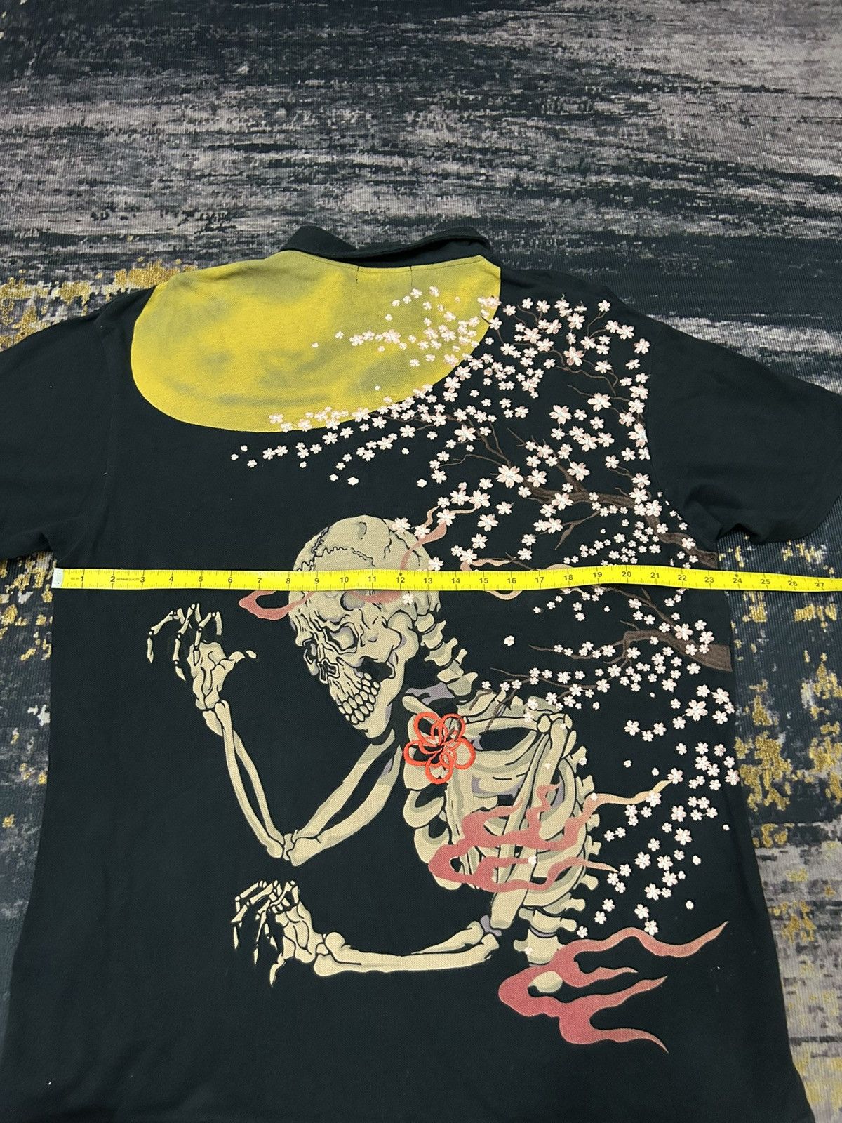 Karakuri Tamashii Japanese Oriental Brand Skull Sakura embroidered Sukajan Size US XXL / EU 58 / 5 - 15 Thumbnail