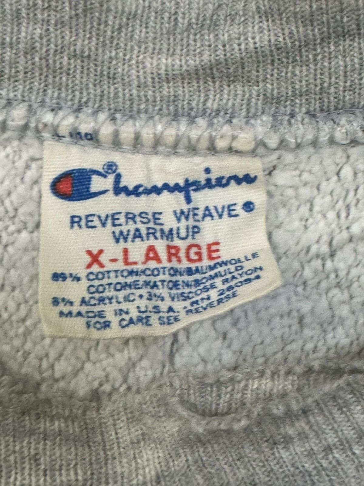 Champion 💥 VINTAGE 80s CHAMPION REVERSE WEAVE W.P.I THRASHED DAMAGE Size US XL / EU 56 / 4 - 9 Thumbnail