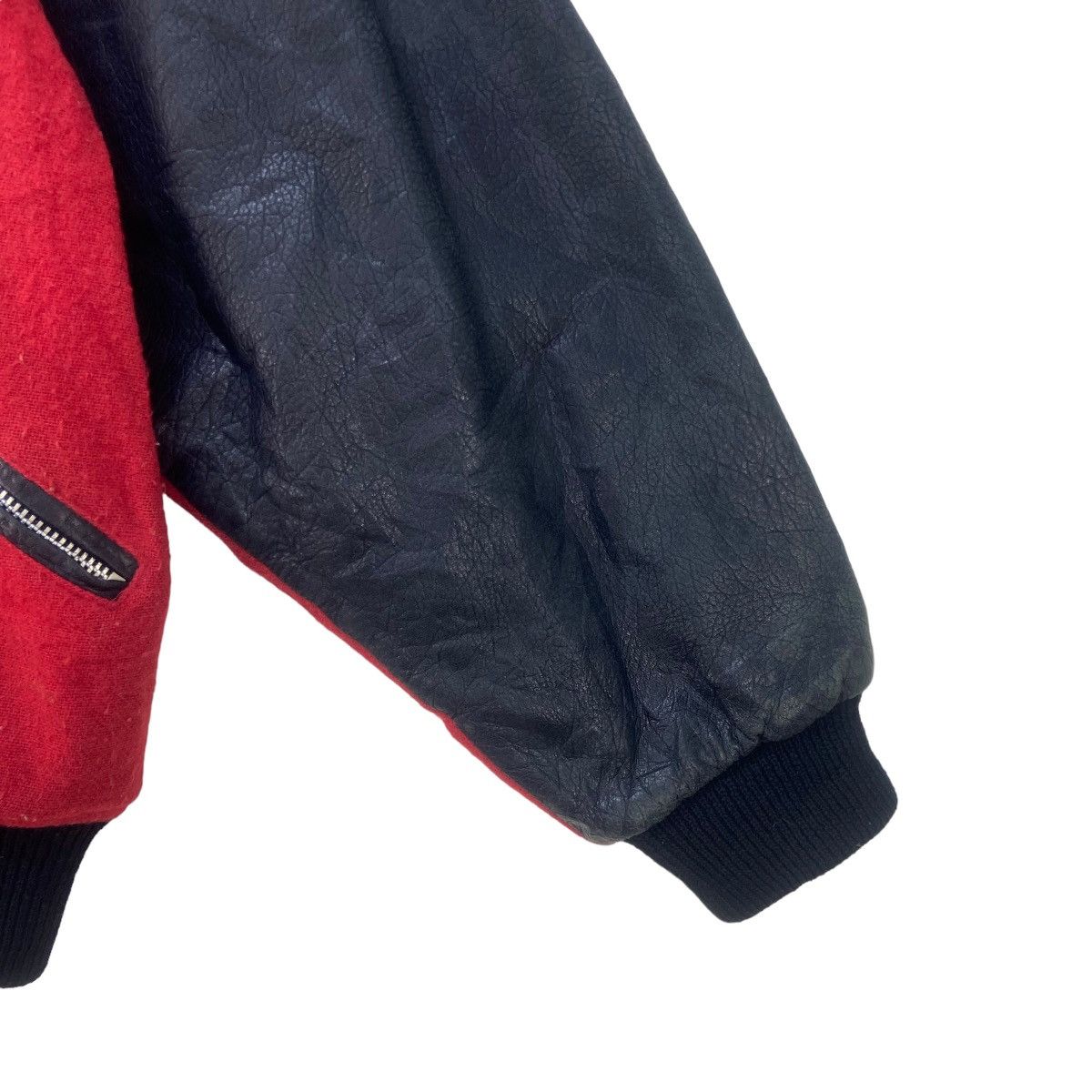 Kansai Yamamoto Vintage🔥80s Kansai Yamamoto Wool + Leather Bomber Varsity Size US S / EU 44-46 / 1 - 12 Thumbnail