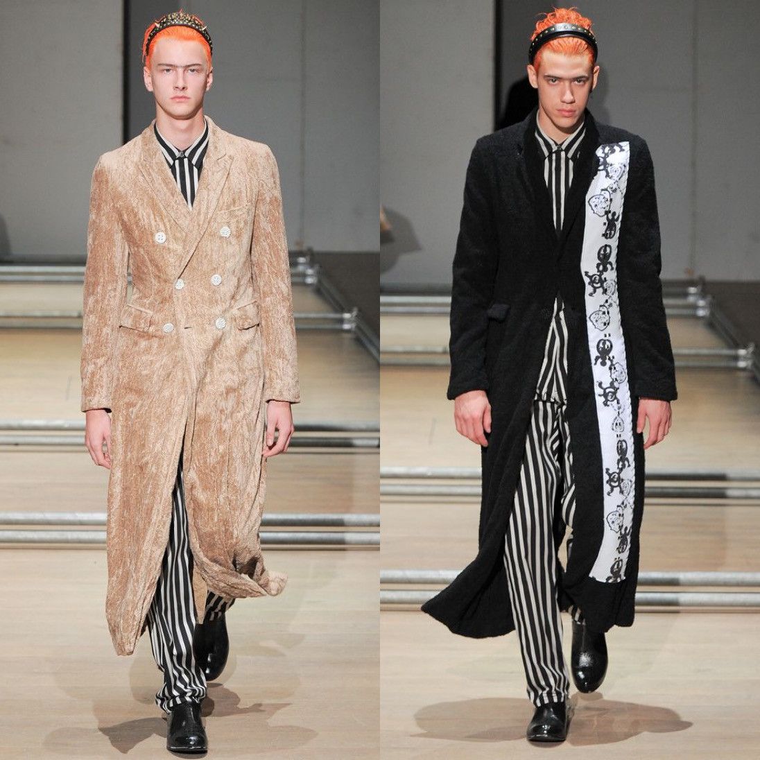 Comme des Garcons Homme Plus SS2013 "COMME des GARÇONS HOMME PLUS" Studded Striped Shirt Size US S / EU 44-46 / 1 - 2 Thumbnail