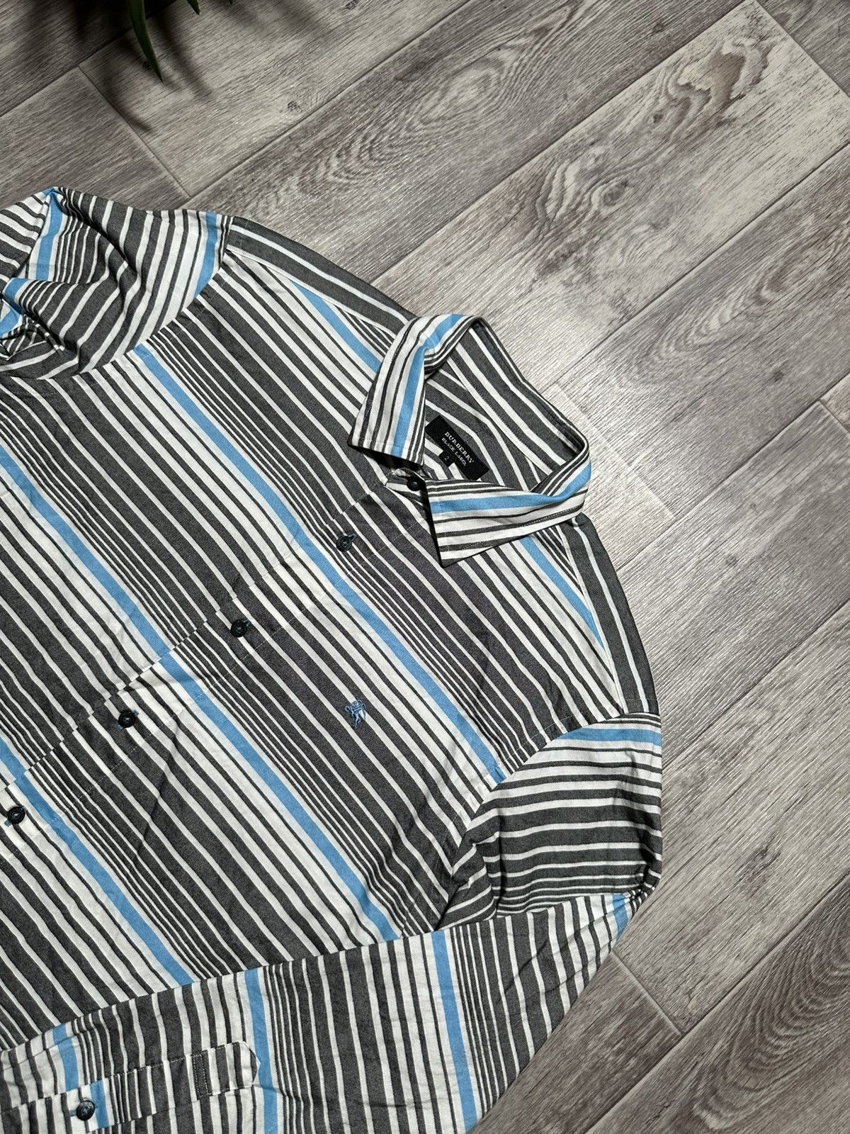 Burberry Burberry Black Label Striped Button Up Shirt Size US S / EU 44-46 / 1 - 2 Thumbnail