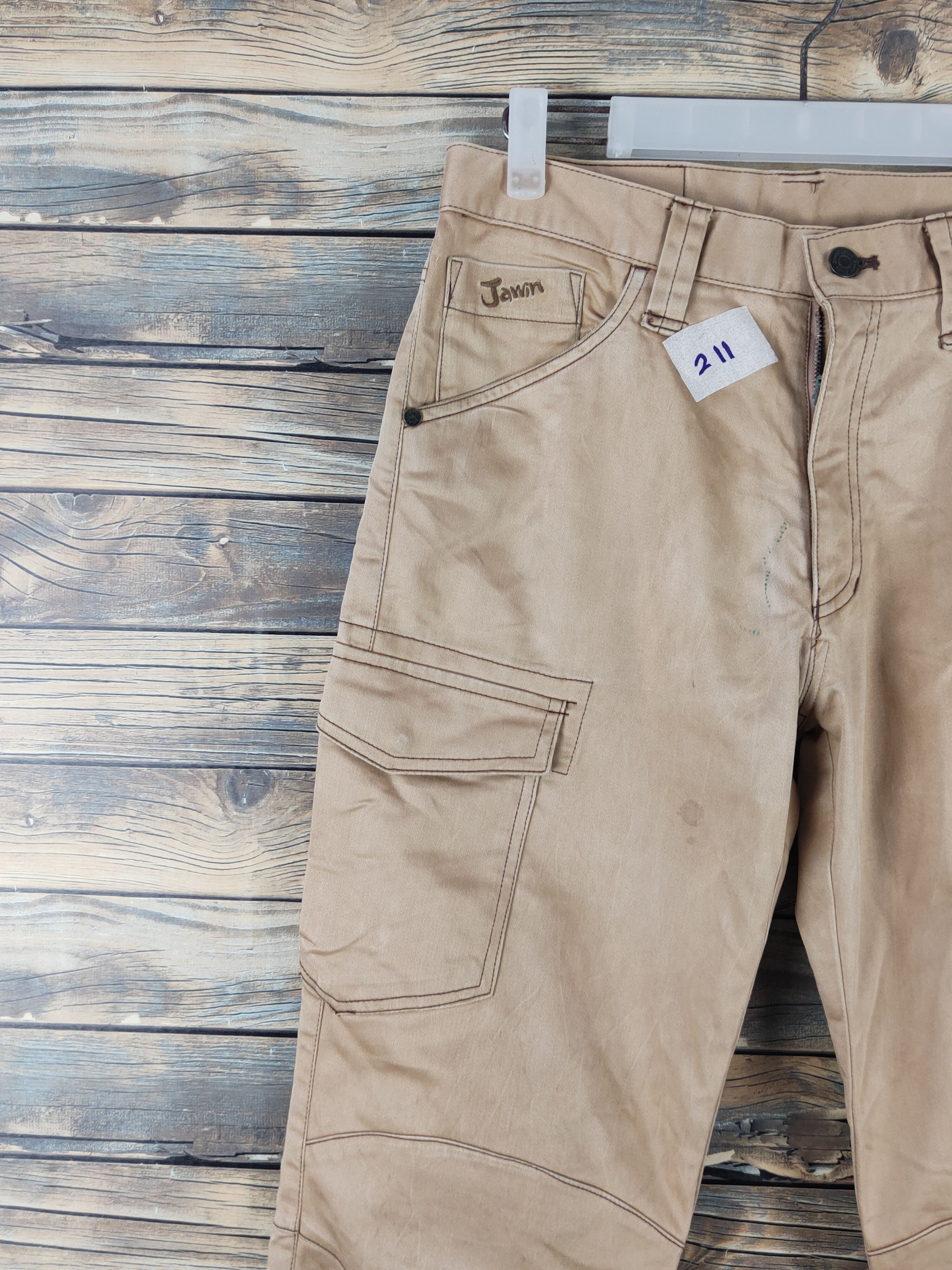 Japanese Brand DLL Jawin Brown Multipocket Tactical Cargo Pants #211 Size US 30 / EU 46 - 4 Thumbnail