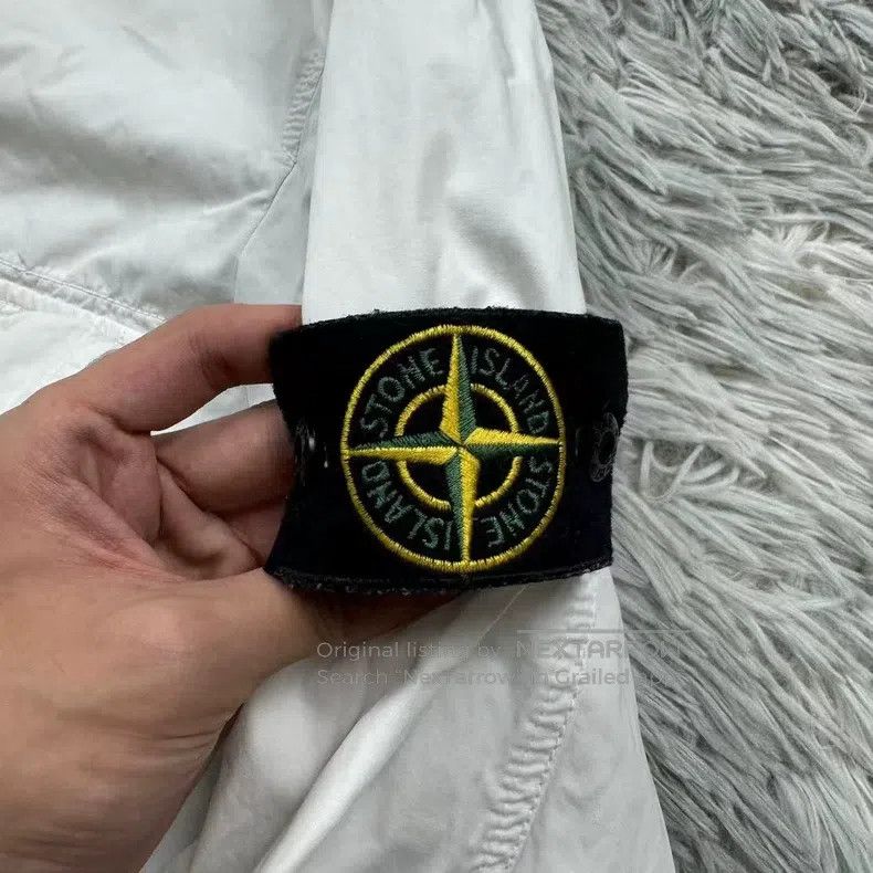 Stone Island Stone Island Single Pocket Washed Jacket White Size US XXL / EU 58 / 5 - 2 Thumbnail