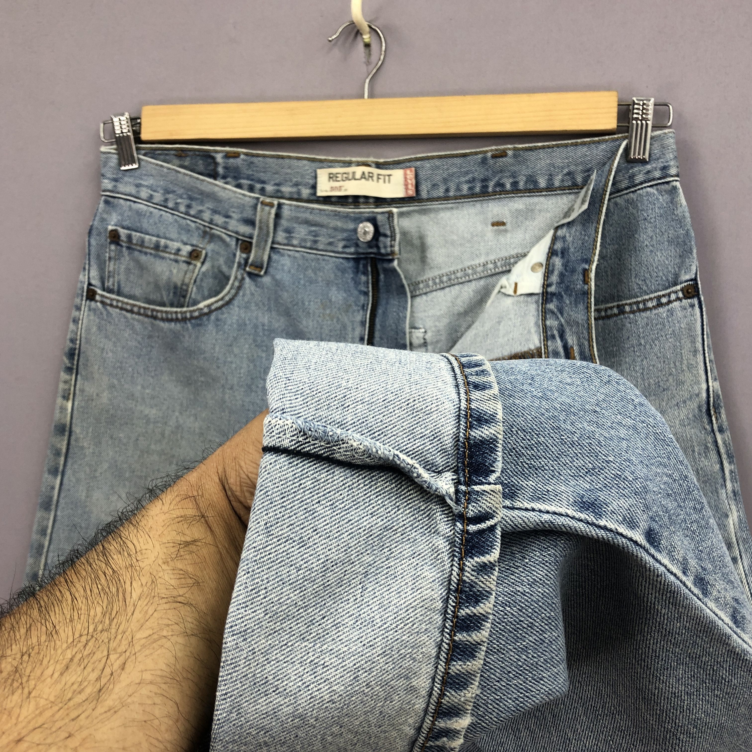Levi's × Vintage Vintage Y2K Levis 505 Jeans Levi's Stonewash Faded Denim Size US 38 / EU 54 - 8 Thumbnail