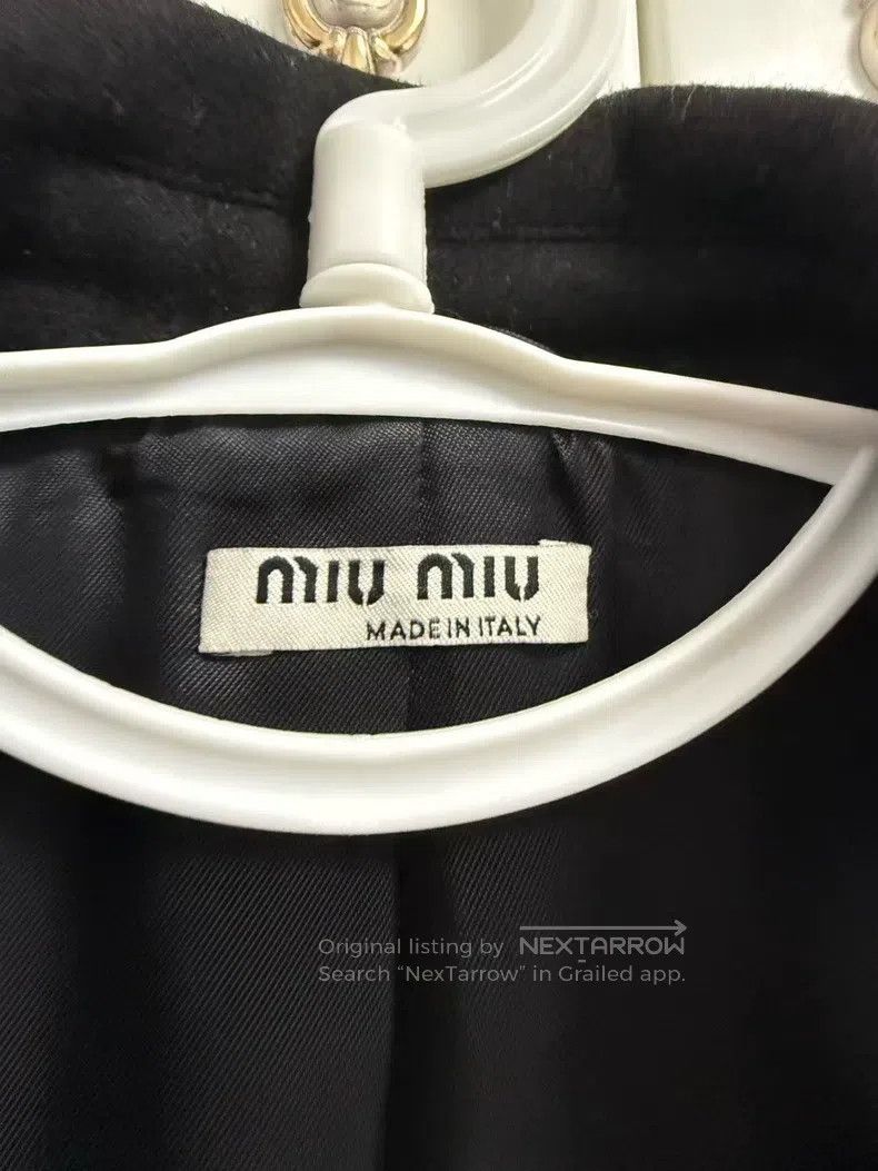 Miu Miu Miu Miu 38 Diamond gold button wool coat Size M / US 6-8 / IT 42-44 - 3 Thumbnail