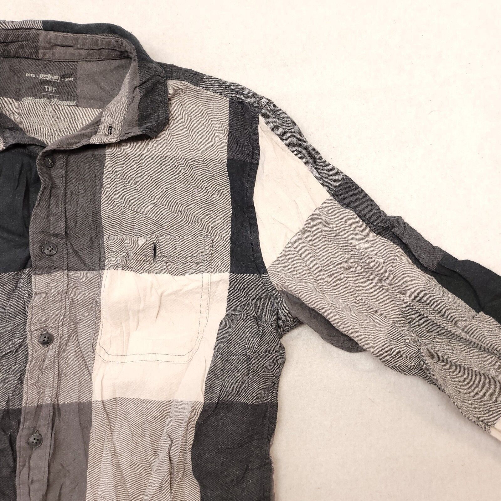Urban Pipeline Urban Pipeline Gingham Flannel Shirt Mens Size Medium M Gray Size US M / EU 48-50 / 2 - 5 Thumbnail