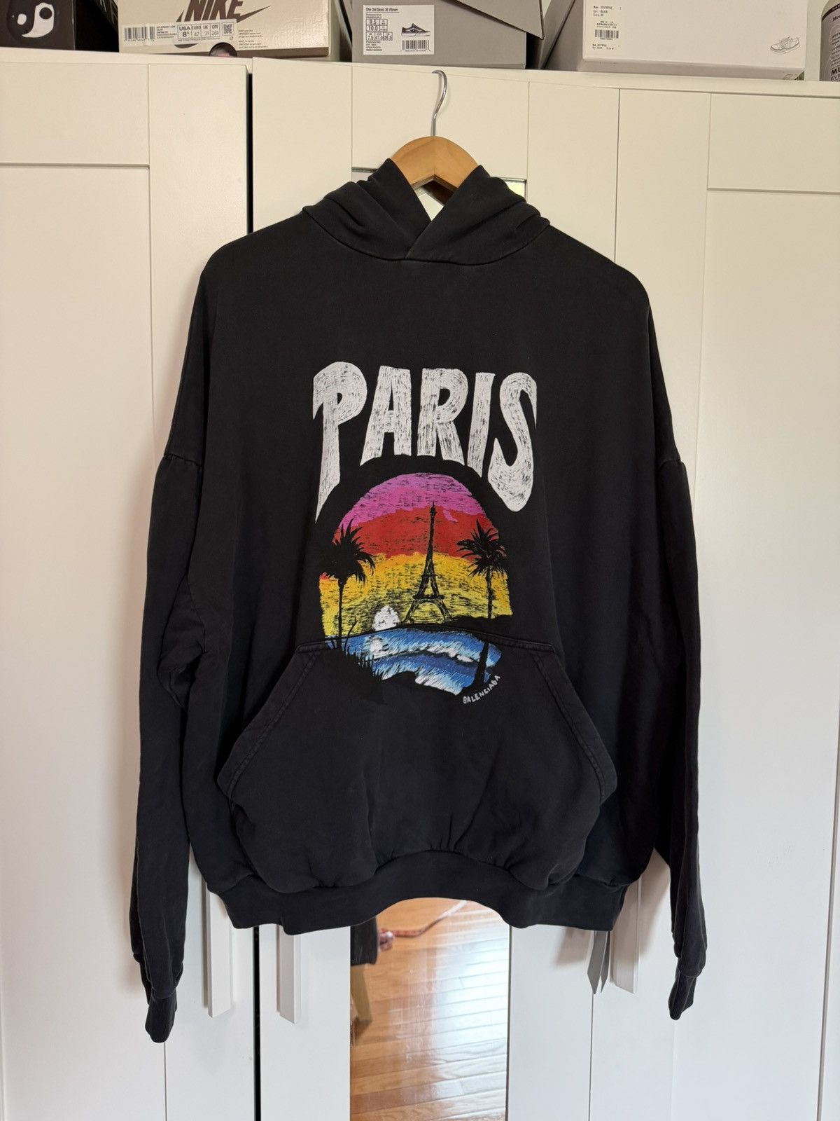 Balenciaga Balenciaga Paris Tropical Round Hoodie (SS24) | Grailed