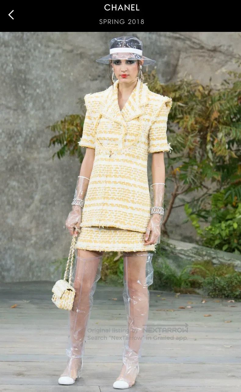 Chanel Chanel Waterfall Series Yellow Tweed Short Coat Size XS / US 0-2 / IT 36-38 - 6 Thumbnail