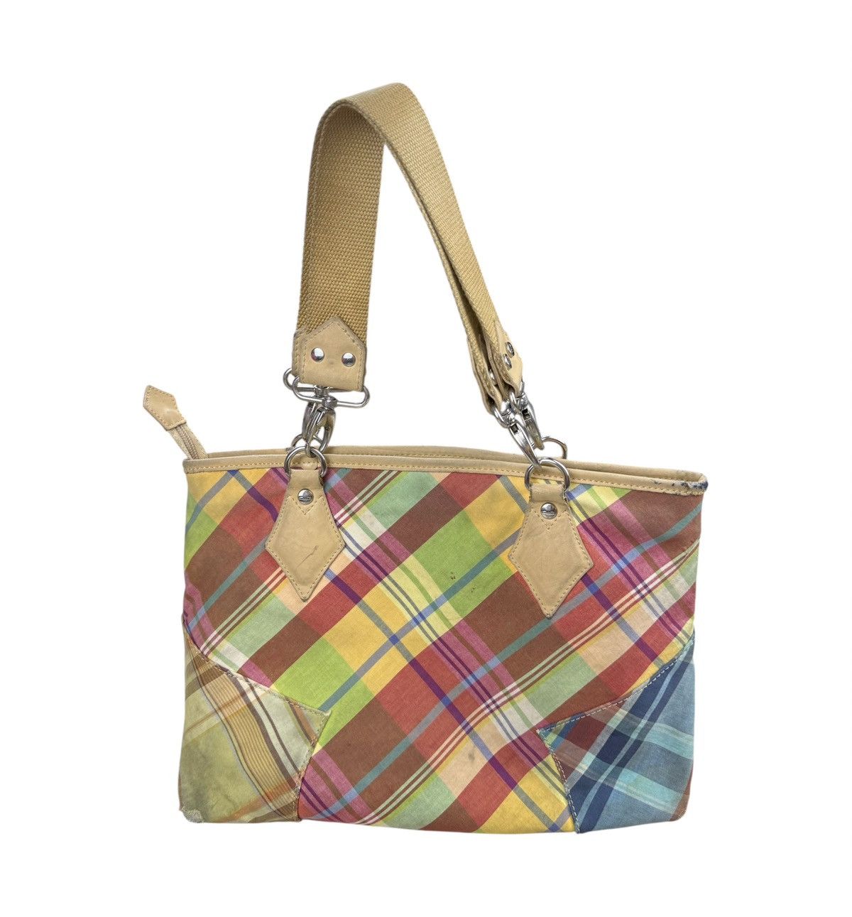 Vivienne Westwood Vintage VIVIENNE WESTWOOD Patchwork Checked Handbag Size ONE SIZE - 2 Thumbnail