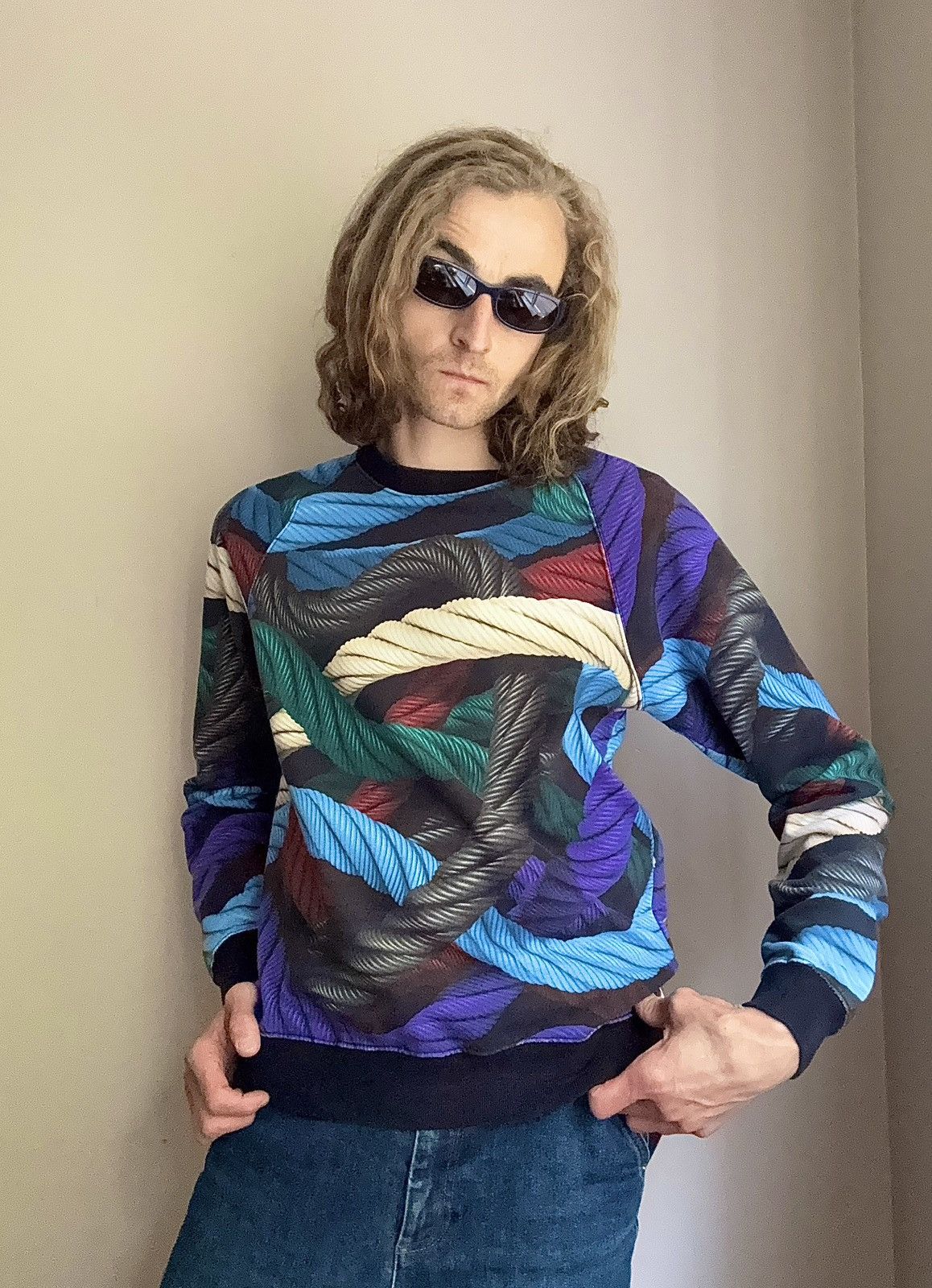 Christopher Kane Christopher Kane Trompe-l'œil Magnified Yarn Print Sweater Size US M / EU 48-50 / 2 - 13 Thumbnail