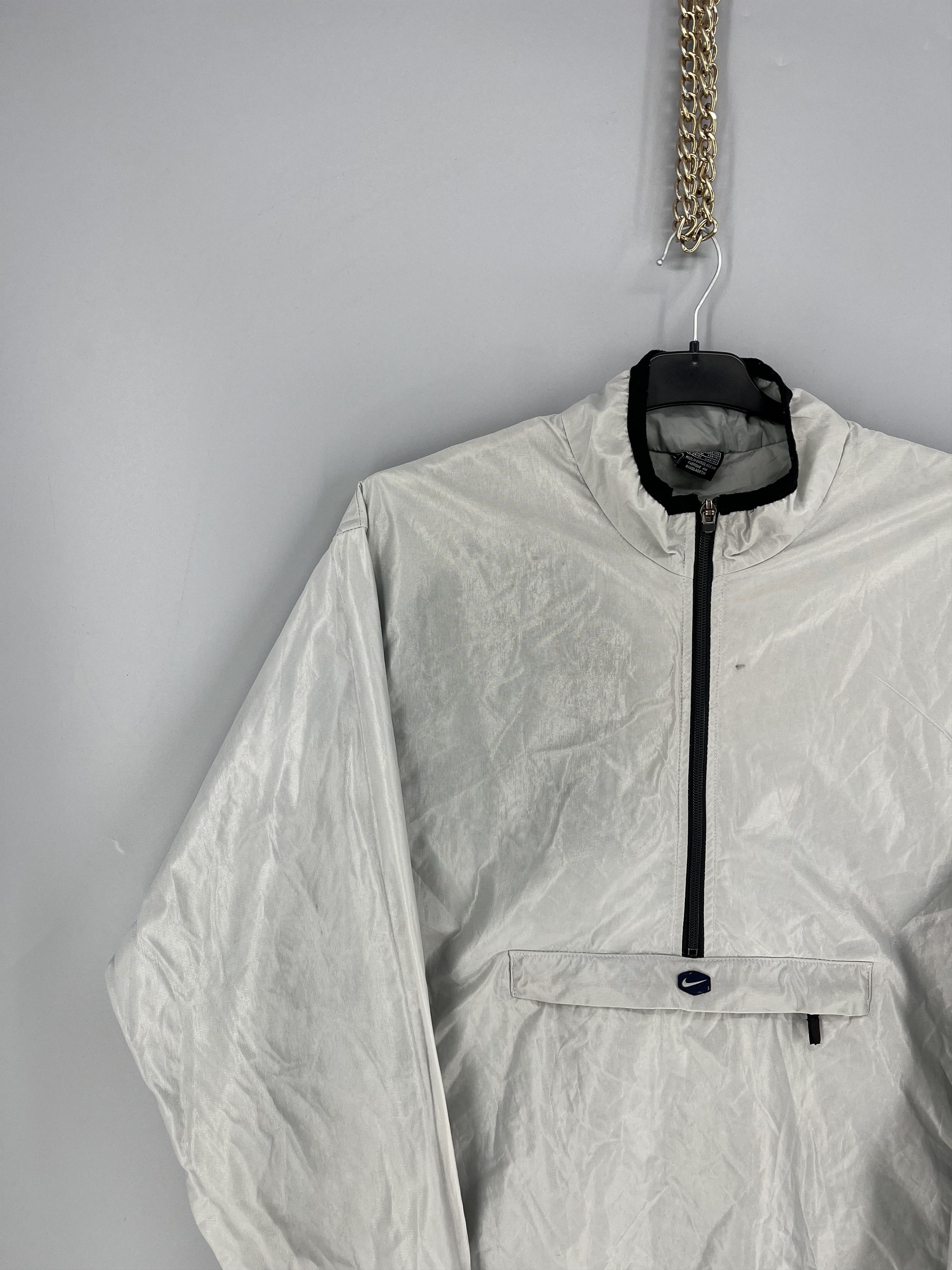 Nike Vintage Nike Pullover Windbreaker Hoodie Grey Size-M Size US M / EU 48-50 / 2 - 2 Thumbnail