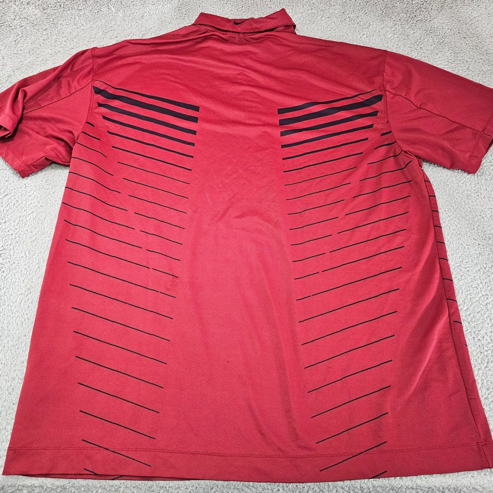 Nike Nike Polo Shirt Mens XL Red Swoosh Golf Performance Dri-Fit Fire Size US XL / EU 56 / 4 - 5 Thumbnail