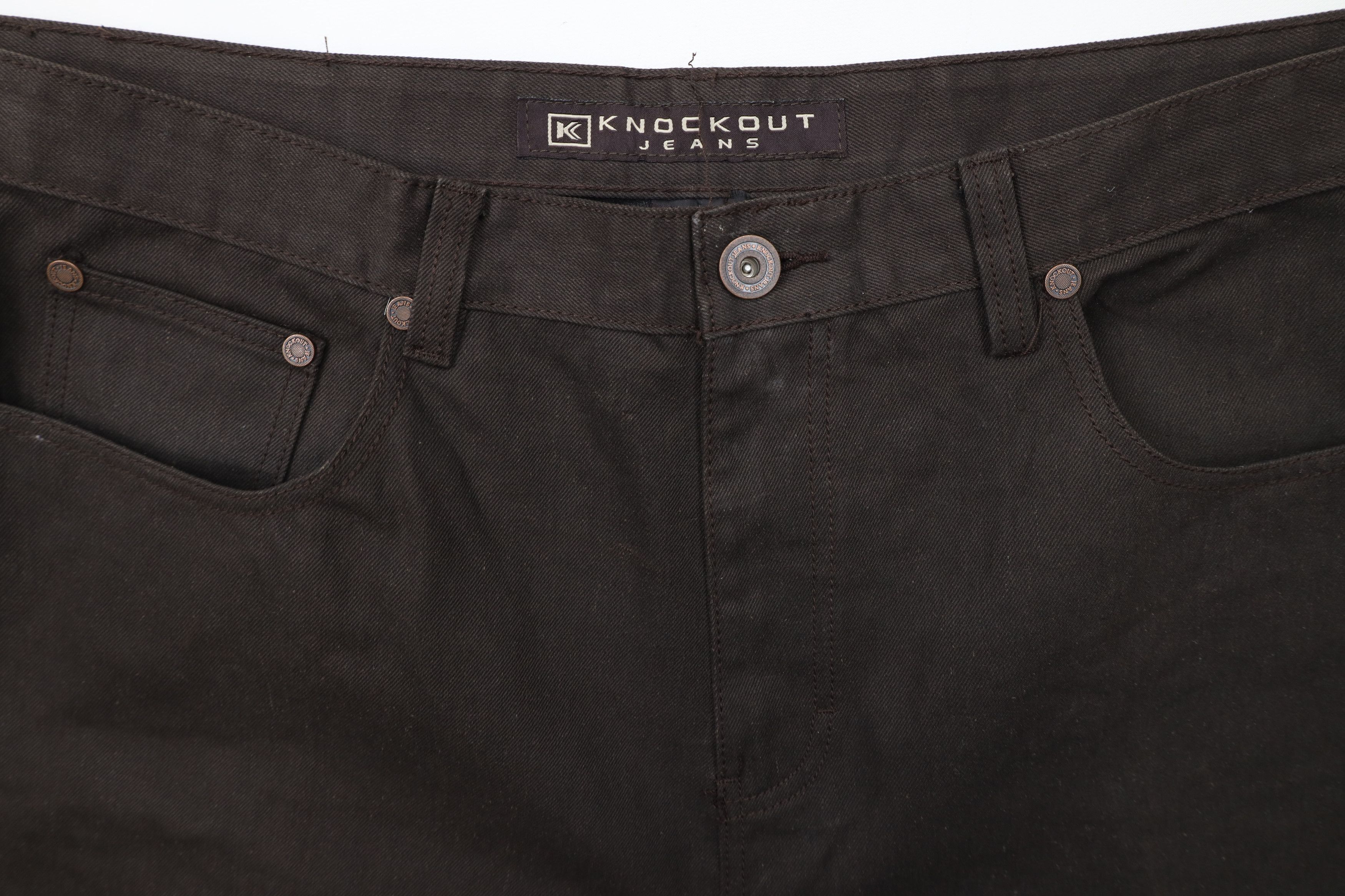 Vintage Vintage 90s Y2K Streetwear Waxed Cotton Baggy Wide Leg Jeans Size US 42 / EU 58 - 7 Thumbnail