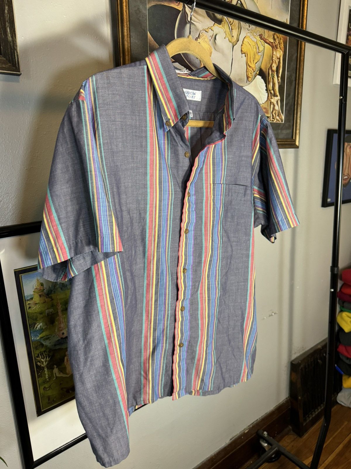 Vintage Vintage striped button up shirt Size US XL / EU 56 / 4 - 3 Thumbnail