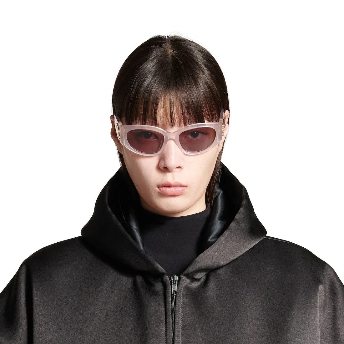Balenciaga o1tr1nto0326 Size: OS / Bossy Round Af Sunglasses Light Pink Size ONE SIZE - 6 Thumbnail
